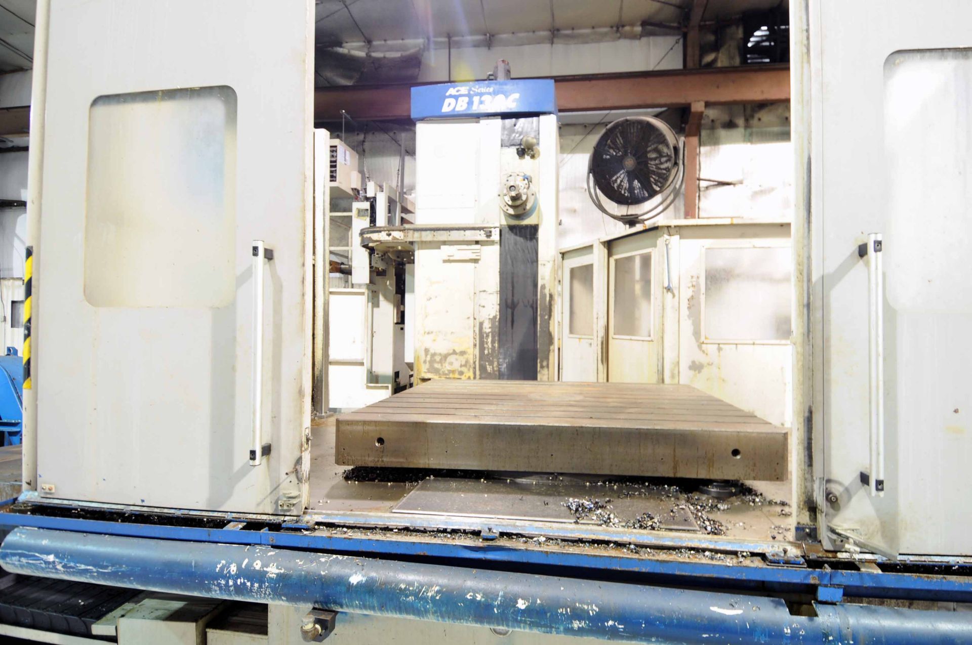 CNC HORIZONTAL BORING MILL, DOOSAN MDL. DB130C, new 4/2006, Fanuc 18i-MB CNC control, 5.12” spindle, - Image 5 of 9