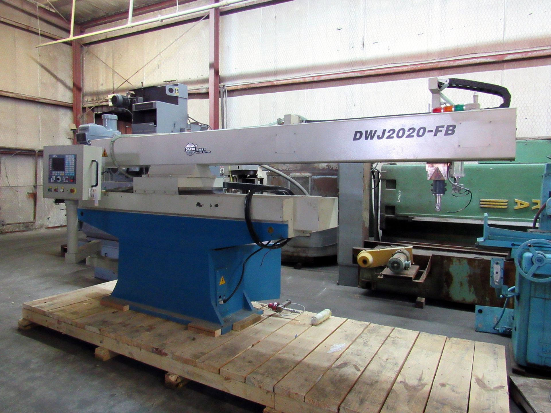 WATERJET CUTTER, DARDI MDL. DWJ2020-FB, new 2012, 78" x 78" X/Y cutting cap., 5.9" vert. cutting