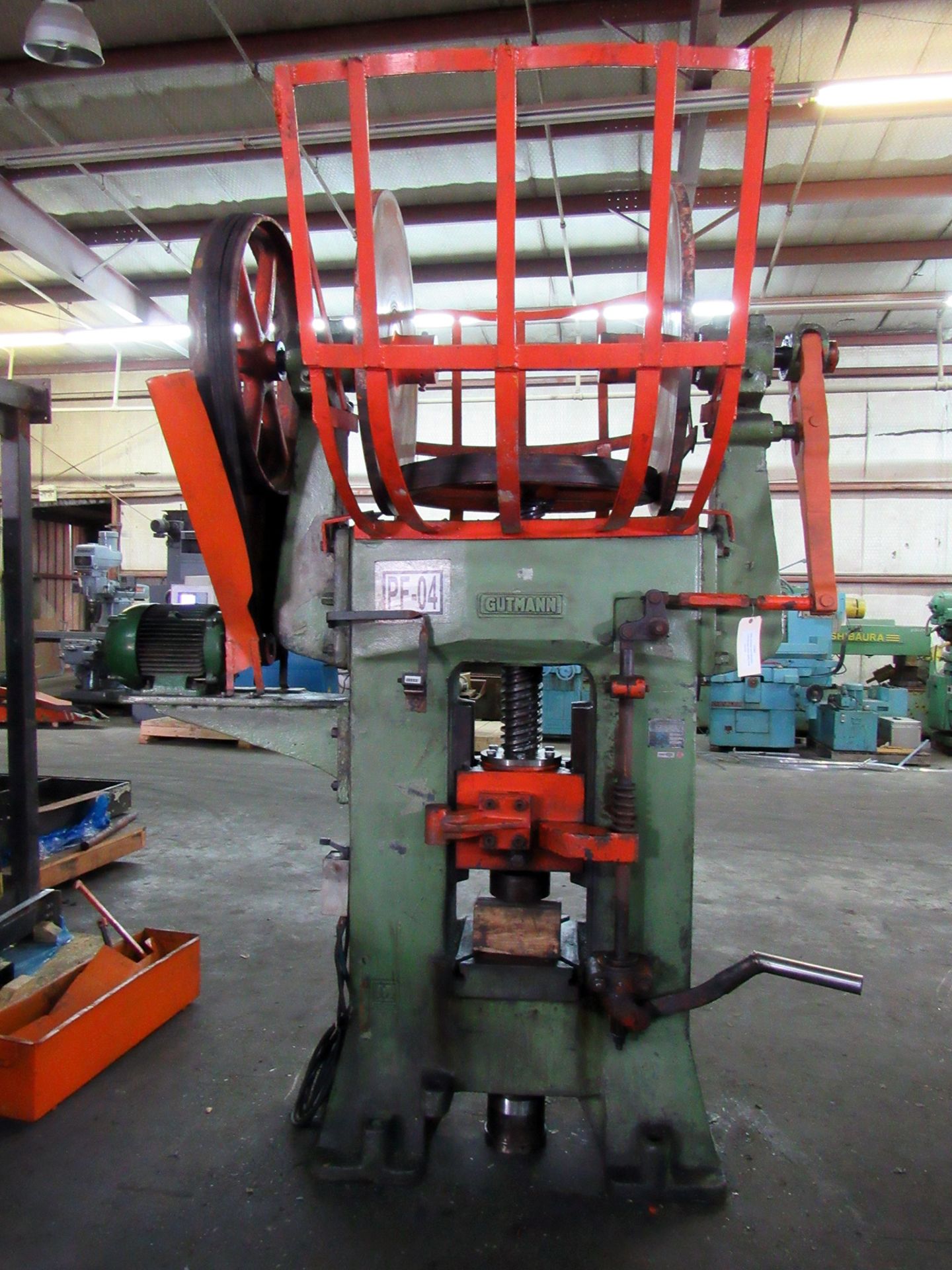 FRICTION SCREW-TYPE FORGING PRESS, GUTMANN MDL. PF80, 80 T., 13.5" X 17" bed area, 8" stroke, 16"