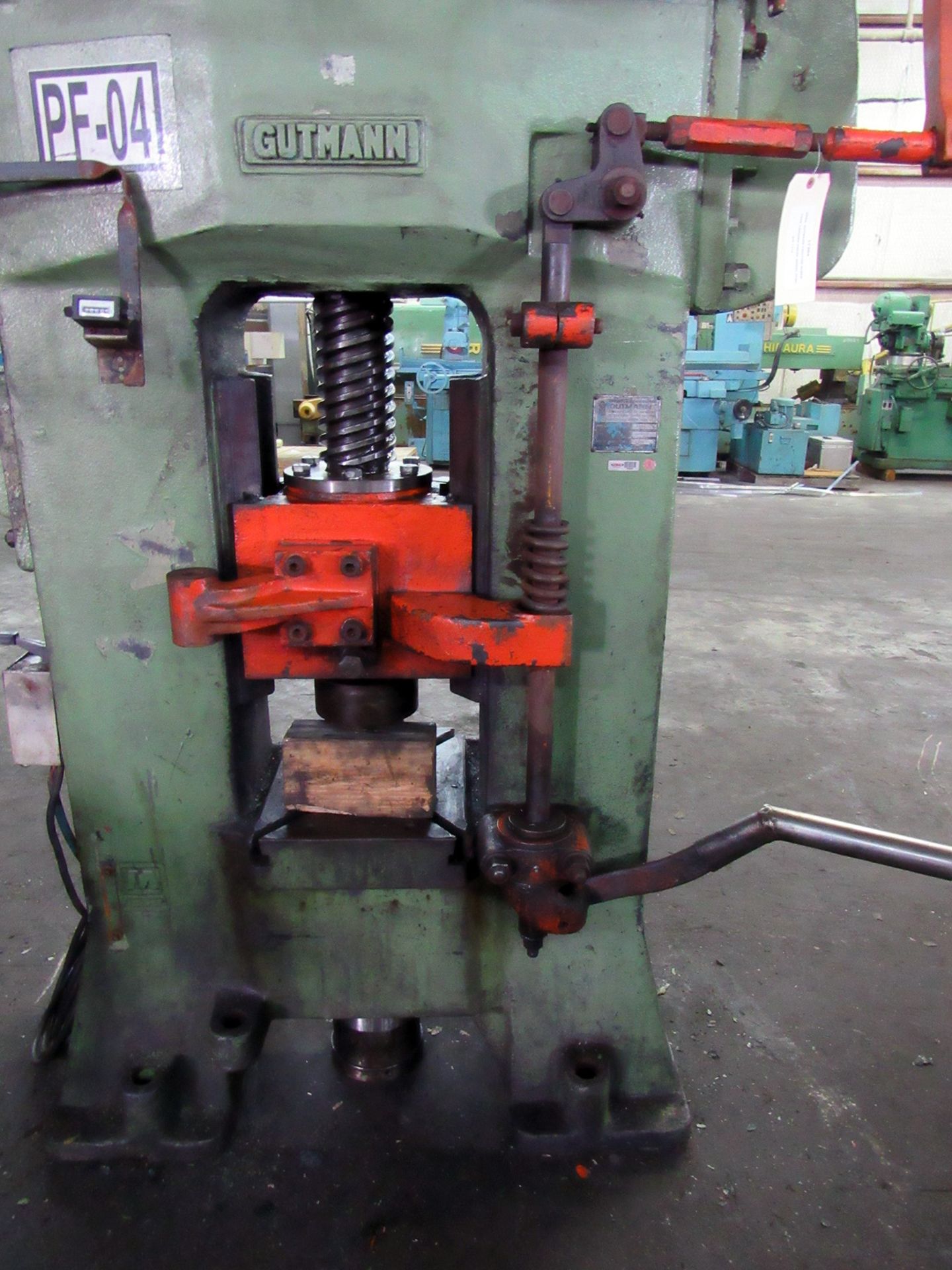 FRICTION SCREW-TYPE FORGING PRESS, GUTMANN MDL. PF80, 80 T., 13.5" X 17" bed area, 8" stroke, 16" - Image 7 of 14