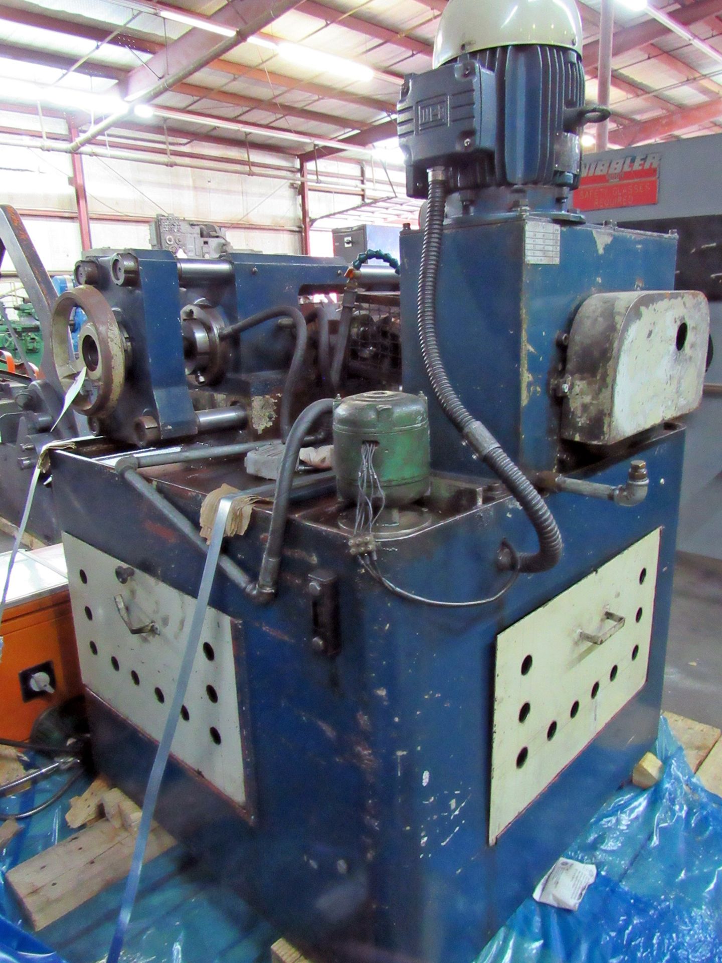 CYLINDRICAL DIE THREAD ROLLING, BURGELU, 4" cap. , 20 HP motor for rollers, 40 T. hyd. pressure to - Bild 7 aus 7