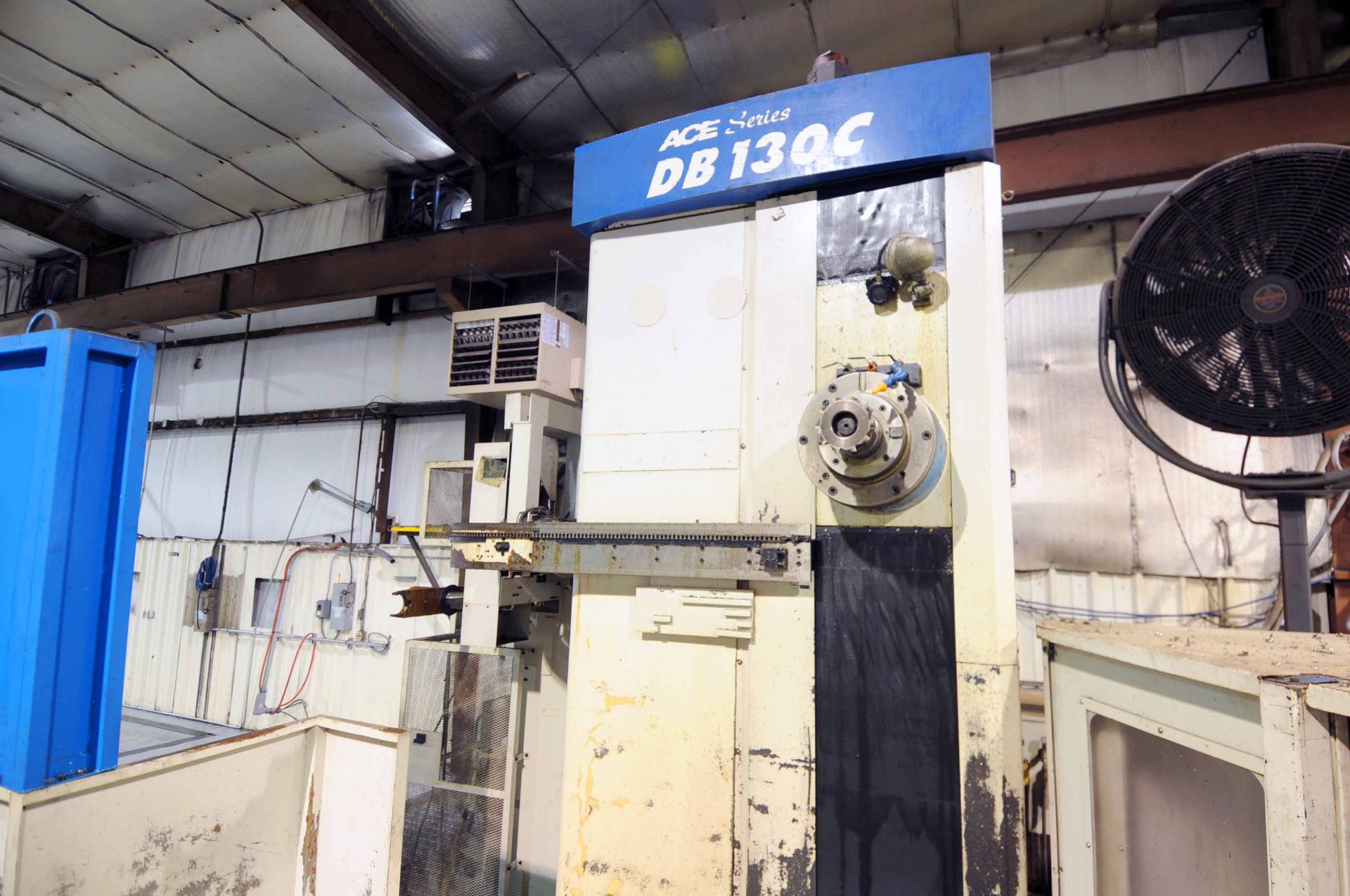 CNC HORIZONTAL BORING MILL, DOOSAN MDL. DB130C, new 4/2006, Fanuc 18i-MB CNC control, 5.12” spindle, - Image 8 of 9