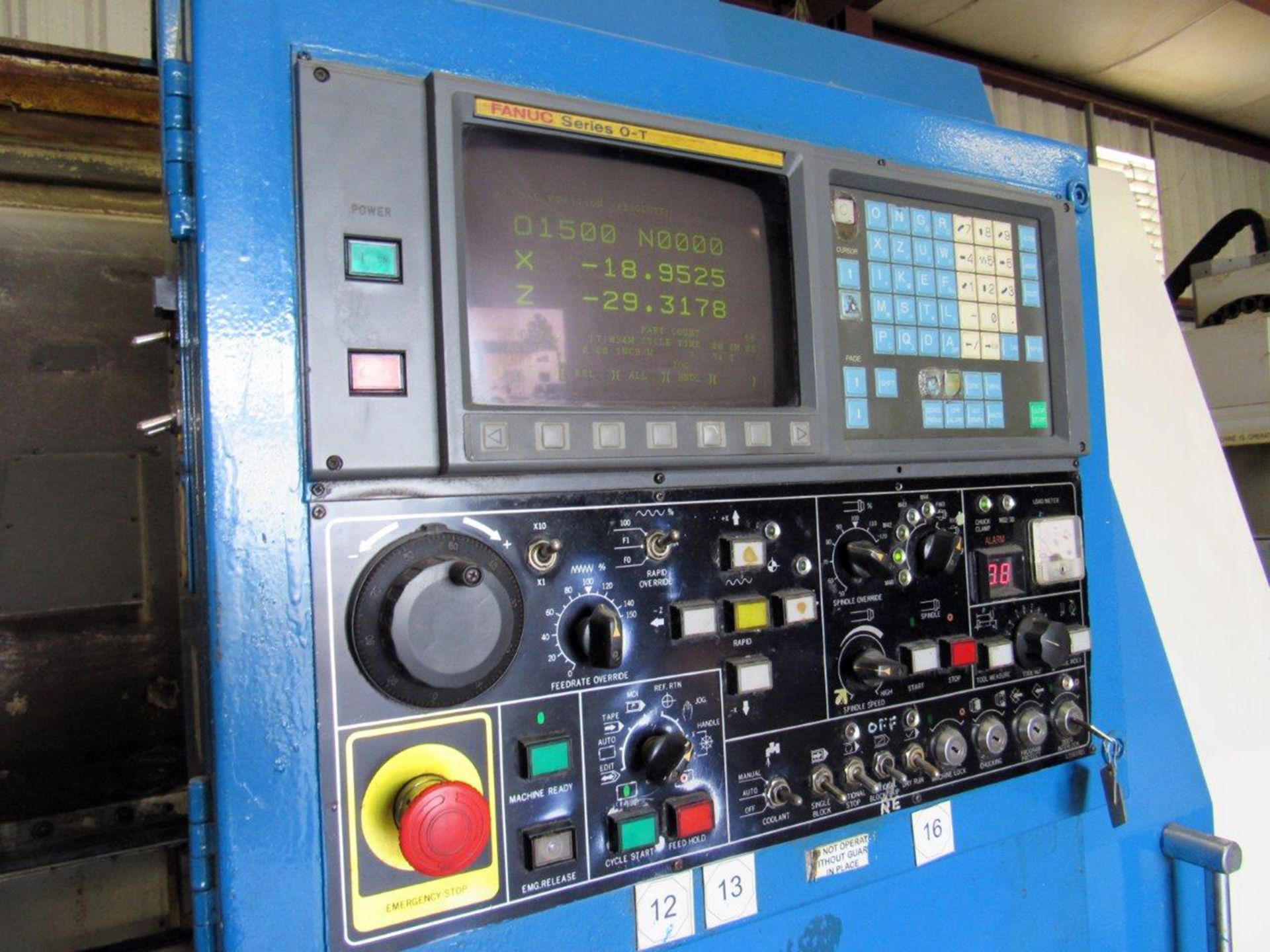 CNC SLANT BED LATHE, DAEWOO PUMA 15, new 1992, 31.1" sw. over bed, 21" over carriae, 26" max. - Image 6 of 8