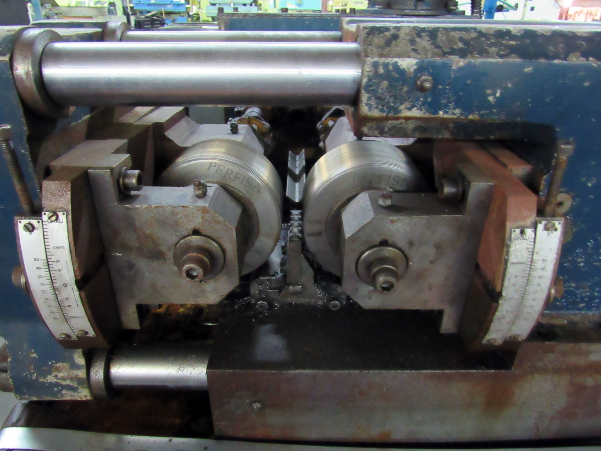 CYLINDRICAL DIE THREAD ROLLING, BURGELU, 4" cap. , 20 HP motor for rollers, 40 T. hyd. pressure to - Bild 3 aus 7