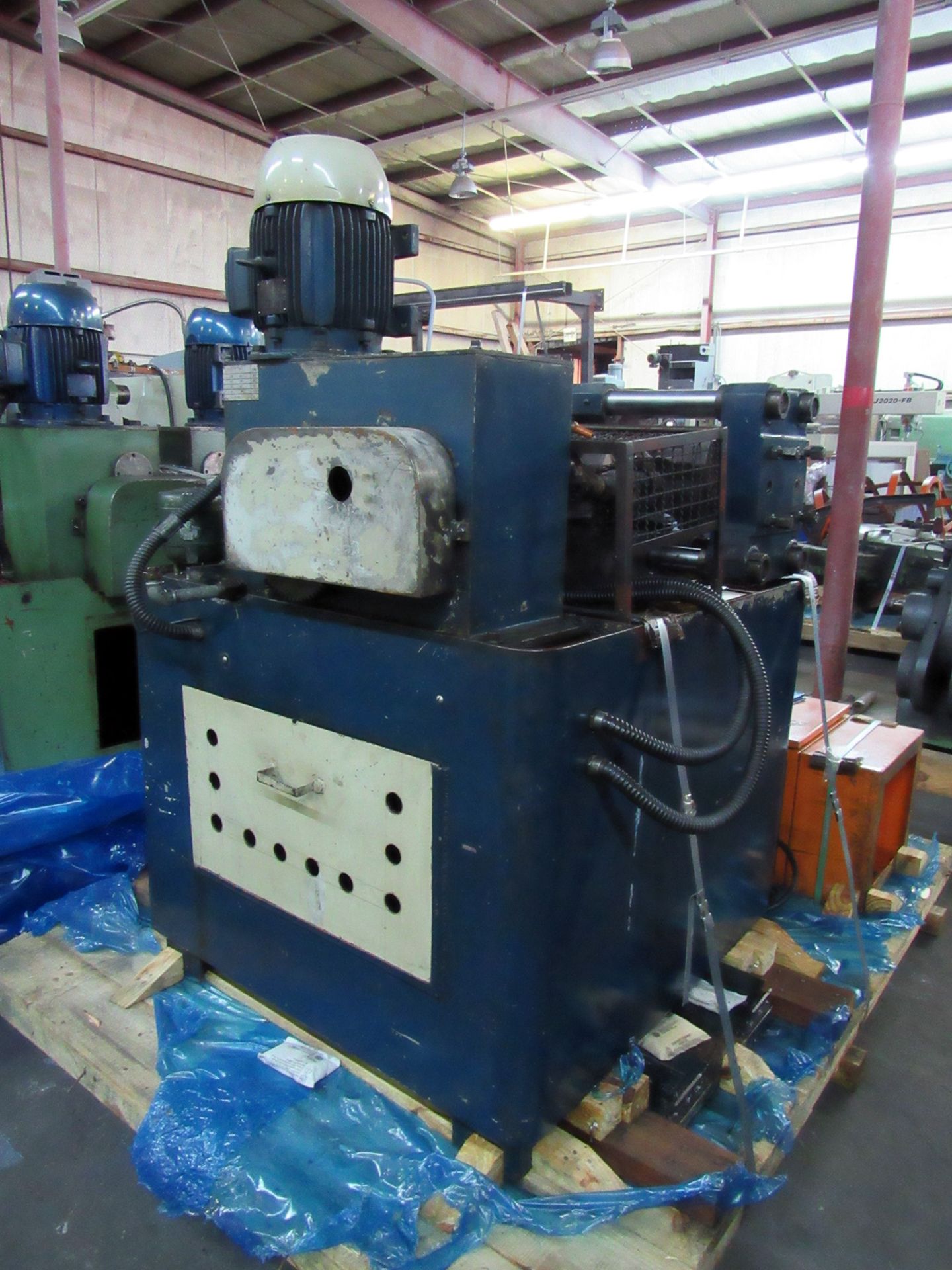 CYLINDRICAL DIE THREAD ROLLING, BURGELU, 4" cap. , 20 HP motor for rollers, 40 T. hyd. pressure to - Bild 6 aus 7