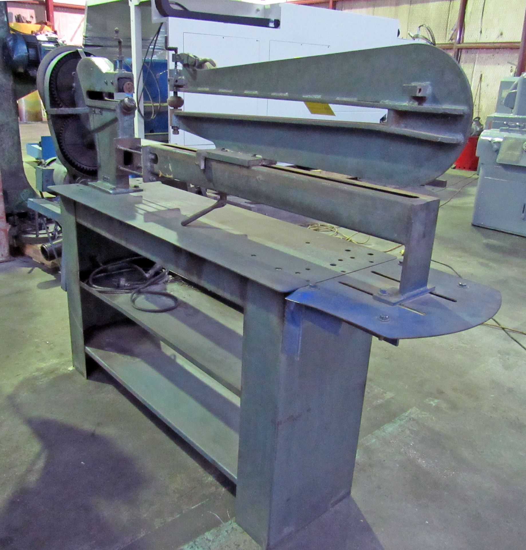 MANUAL CIRCLE SHEAR, PEXTO MDL. 299, 20 gal. mild steel cutting cap., 10" cutting head depth, 30.5 - Image 4 of 6