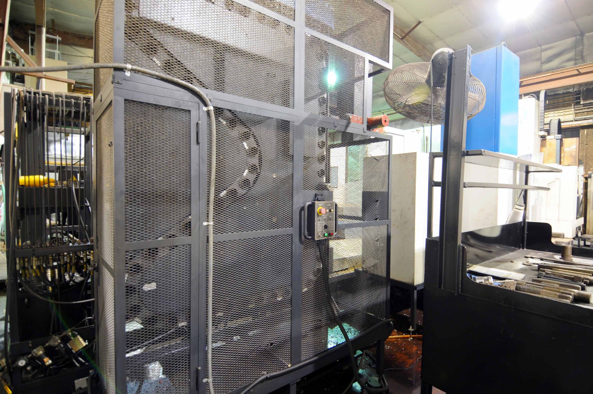 CNC HORIZONTAL BORING MILL, DOOSAN MDL. DB130CX, new 7/2007, Fanuc 18i-MB CNC control, 63" x 71" - Image 5 of 7