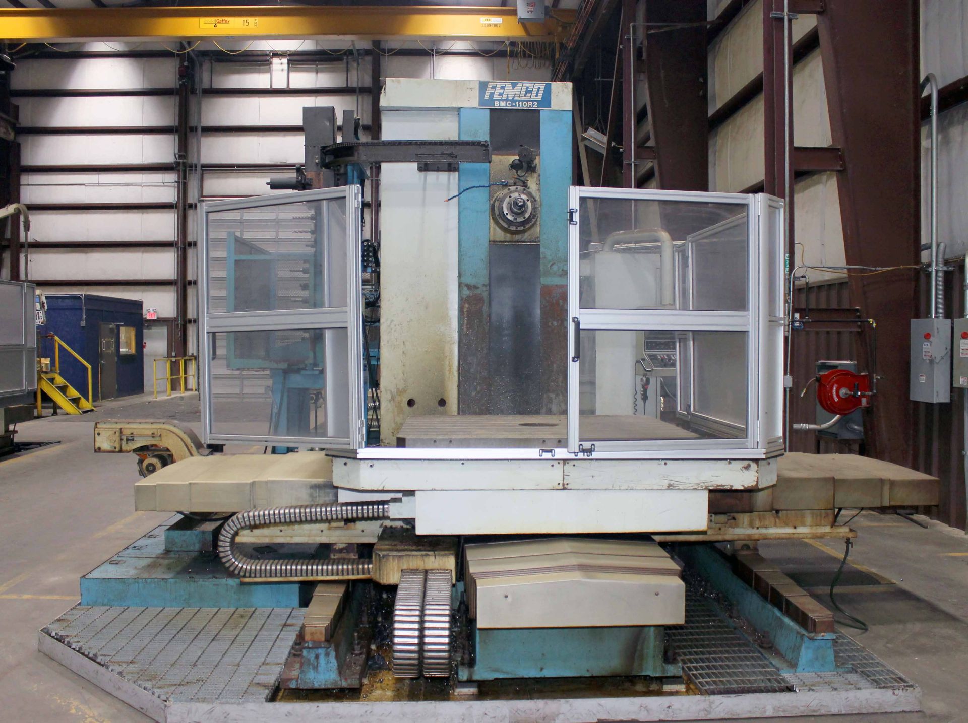 CNC HORIZONAL BORING MILL, FEMCO MDL. BMC-110R2, Fanuc 21i-MB CNC control, 4.33” spdl., 56-1/2" x