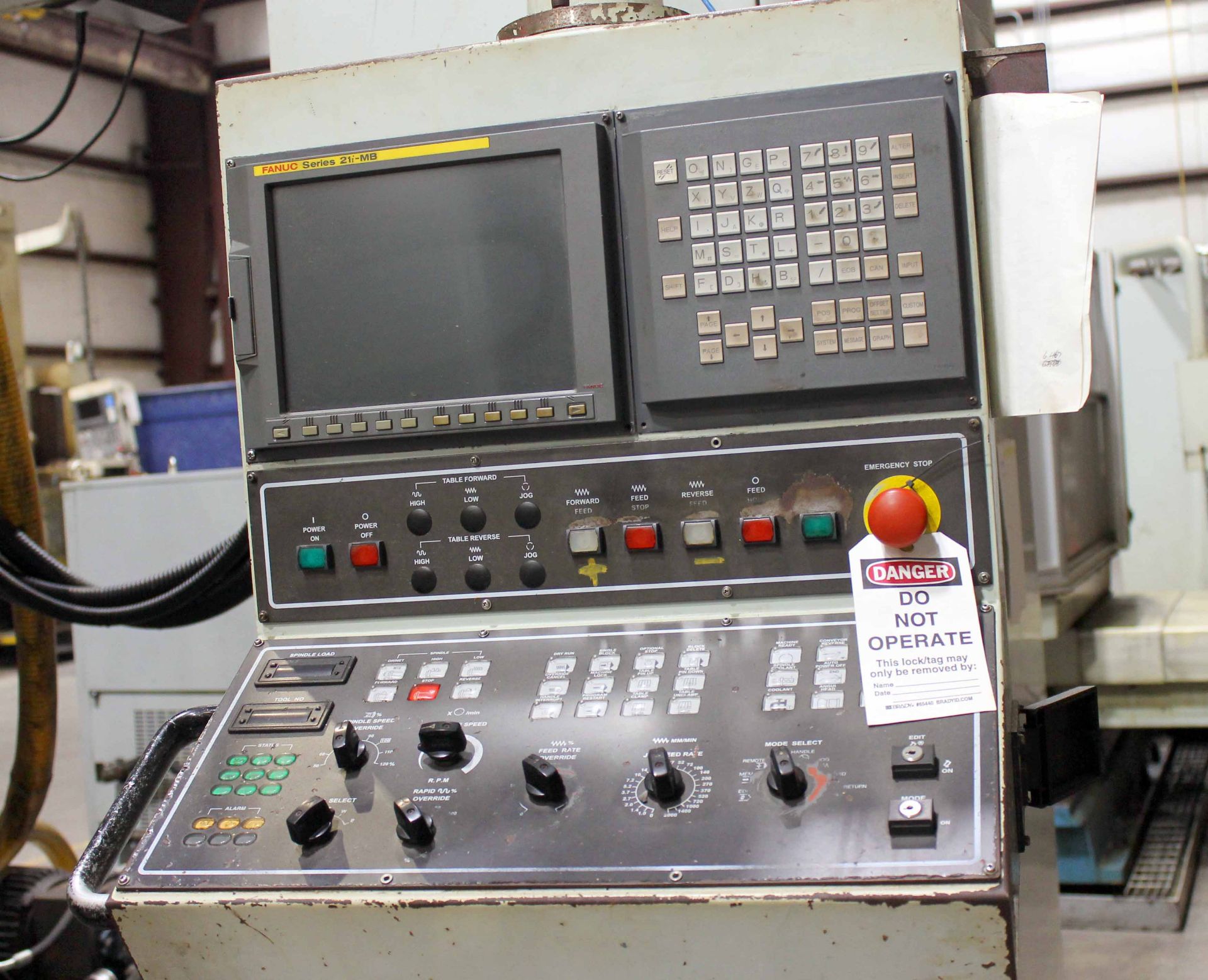 CNC HORIZONAL BORING MILL, FEMCO MDL. BMC-110R2, Fanuc 21i-MB CNC control, 4.33” spdl., 56-1/2" x - Image 7 of 7