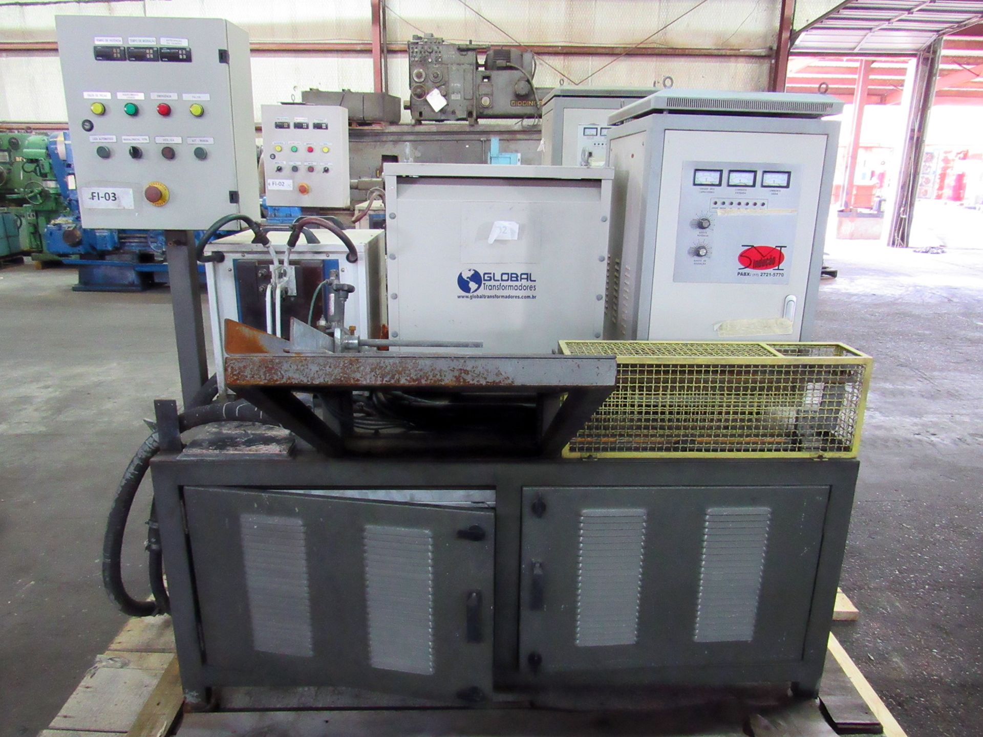 INDUCTION HEATING UNIT, 3VI INDUCAO, 100 kW, 1250 deg. C heating capability, 280 kg max. weight