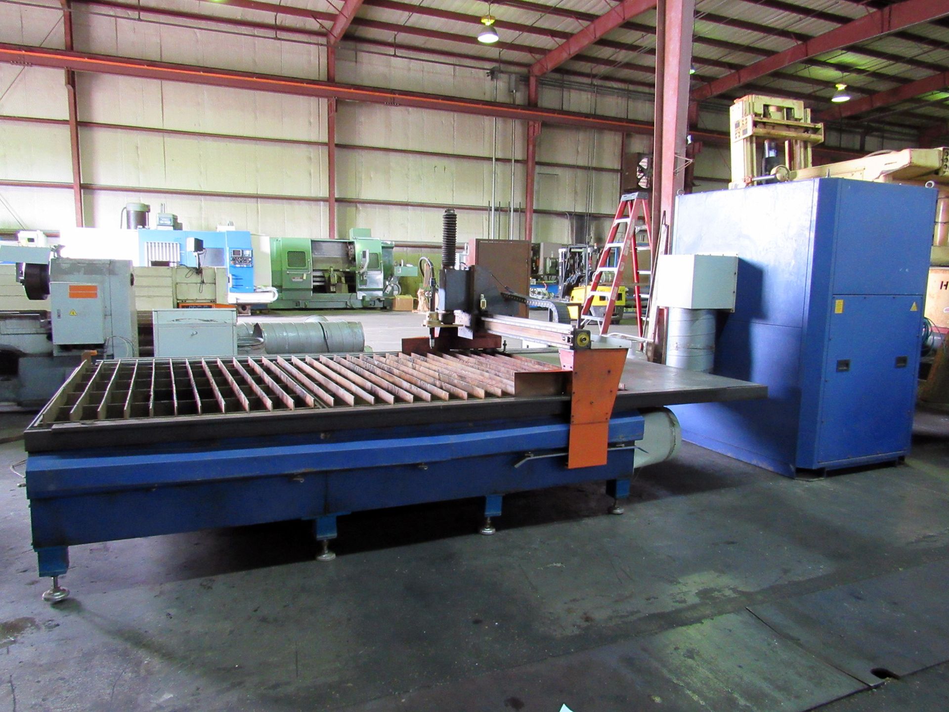 CNC PLASMA CUTTING MACHINE, VANGUARD MDL. PM510, 5' x 10 cutting cap., single plasma torch,