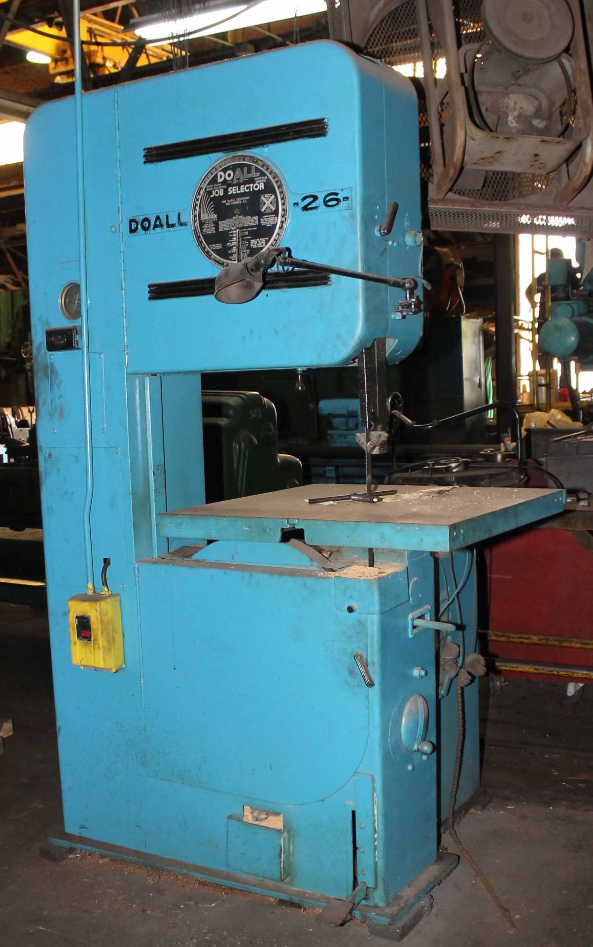 VERTICAL BANDSAW, DOALL CONTOUR MDL. 26, 30” x 30” tilting tbl., 2000 SFM, variable spds. in (2)