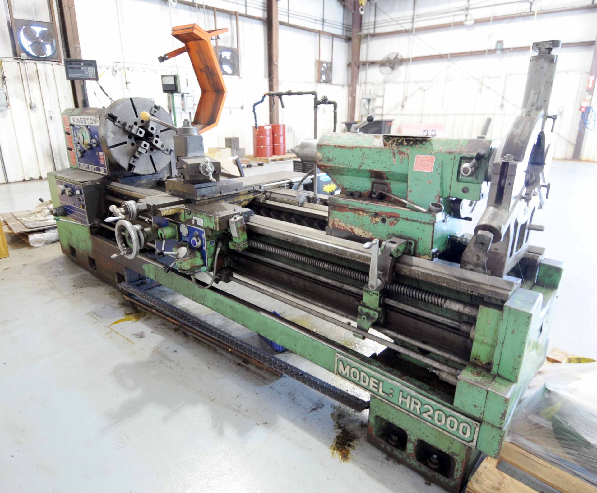 GAP BED ENGINE LATHE, KINGSTON MDL. HR2000, new 6/2004, 30" sw. over bed, 24" sw. over crosslide,