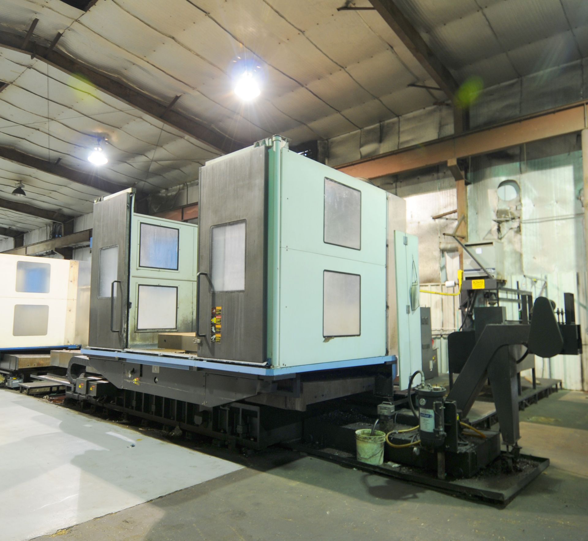 CNC HORIZONTAL BORING MILL, DOOSAN MDL. DB130CX, new 7/2007, Fanuc 18i-MB CNC control, 63" x 71"