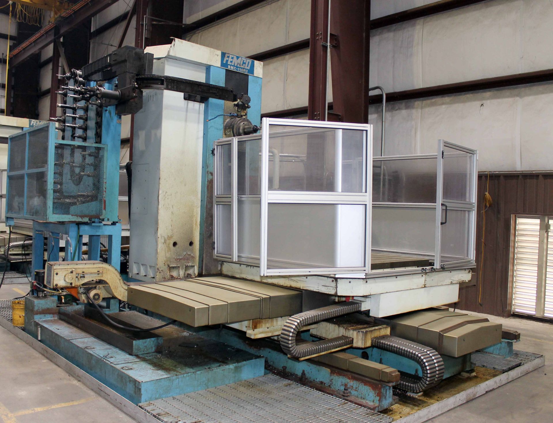 CNC HORIZONAL BORING MILL, FEMCO MDL. BMC-110R2, Fanuc 21i-MB CNC control, 4.33” spdl., 56-1/2" x - Image 2 of 7