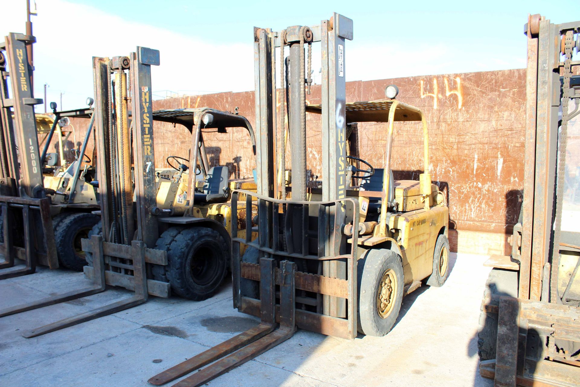 FORKLIFT, HYSTER 8,000 LB. CAP. MDL. H80C, 60" forks, solid tires, S/N C005D23797E (Unit No. 6) - Image 4 of 4