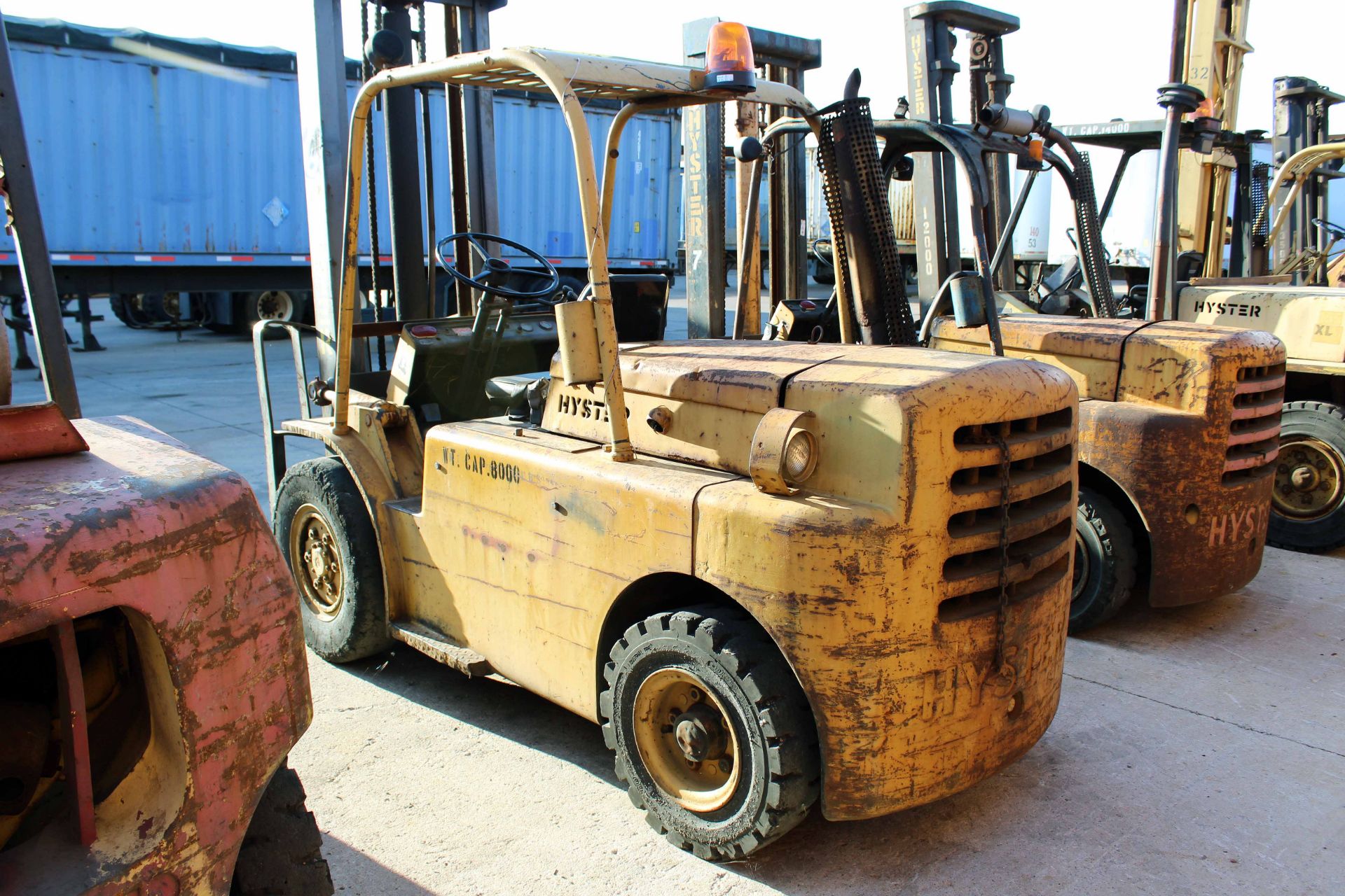 FORKLIFT, HYSTER 8,000 LB. CAP. MDL. H80C, 60" forks, solid tires, S/N C005D23797E (Unit No. 6) - Image 2 of 4