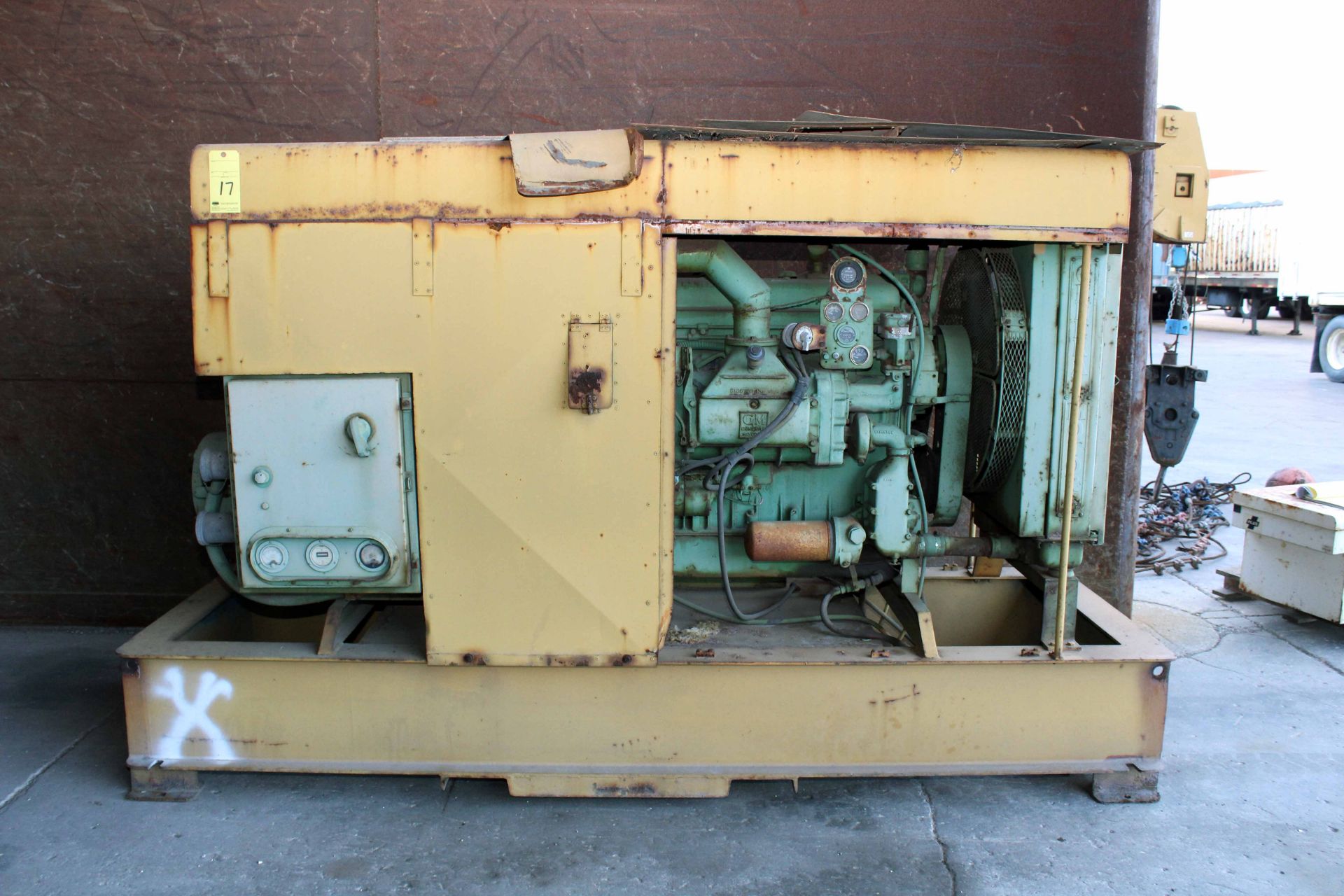 GENERATOR, GENERAL ELECTRIC, 200 KW, Detroit diesel engine, skid mounted, integral tank