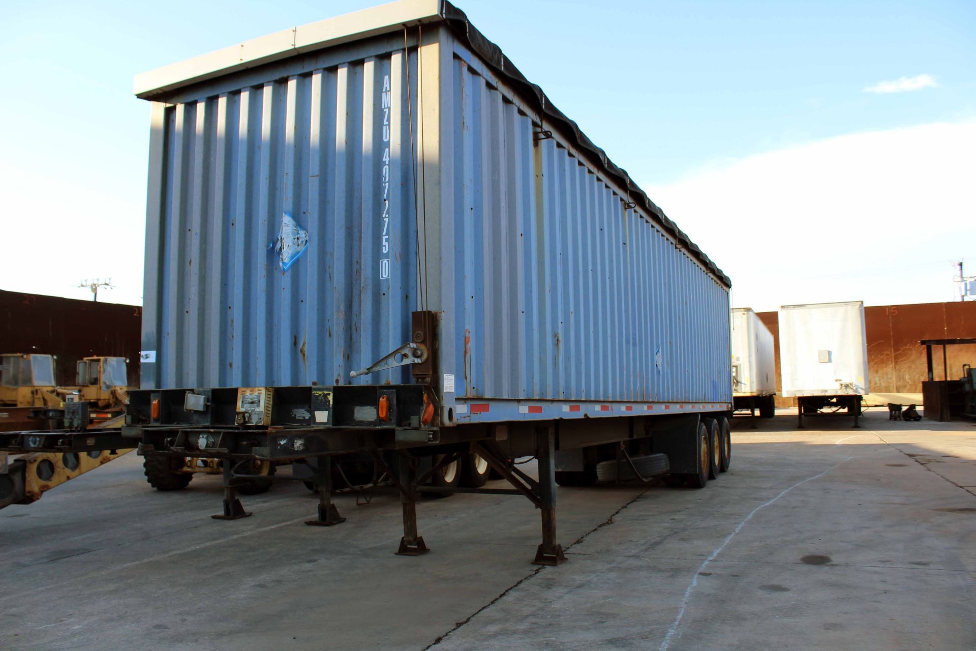 CONTAINER TRAILER FRAME, CUSTOM 40', triple axle, landing gear, open top container - Image 4 of 4