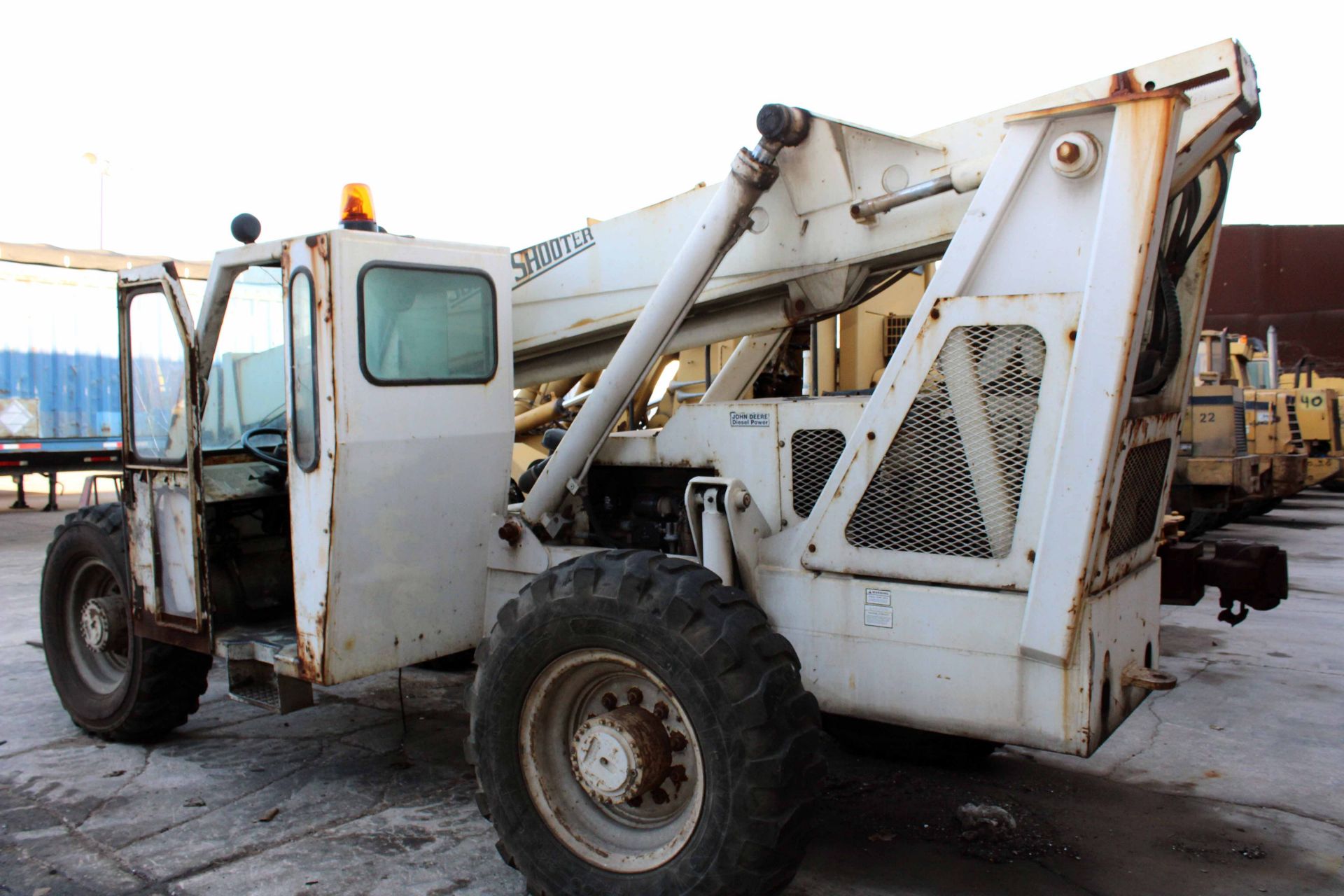 TELEHANDLER, SQUARE SHOOTER 8,000 LB. CAP. MDL. SS842, John Deere diesel engine, 42" max. fork