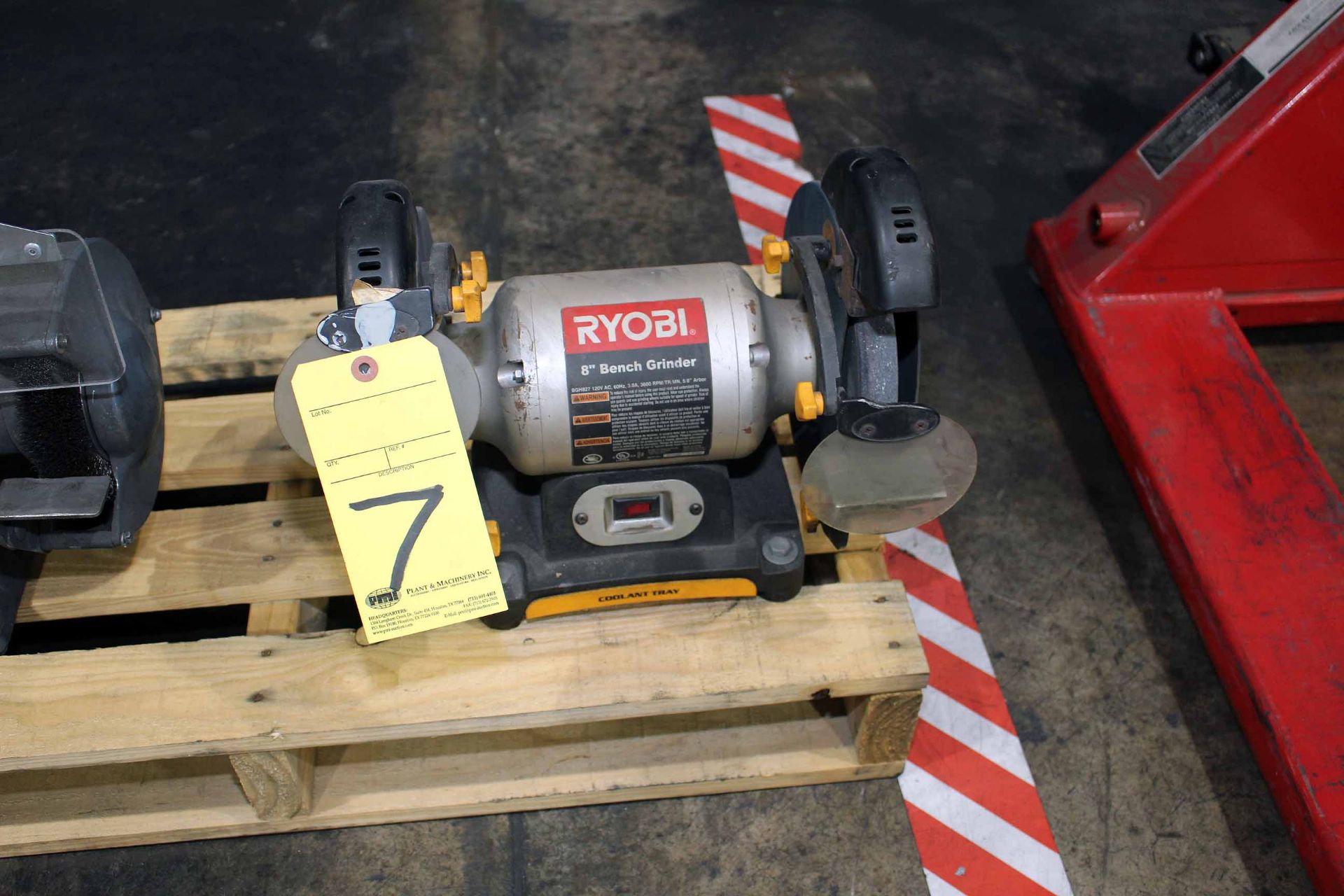 BENCH GRINDER, RYOBI, .5 HP motor