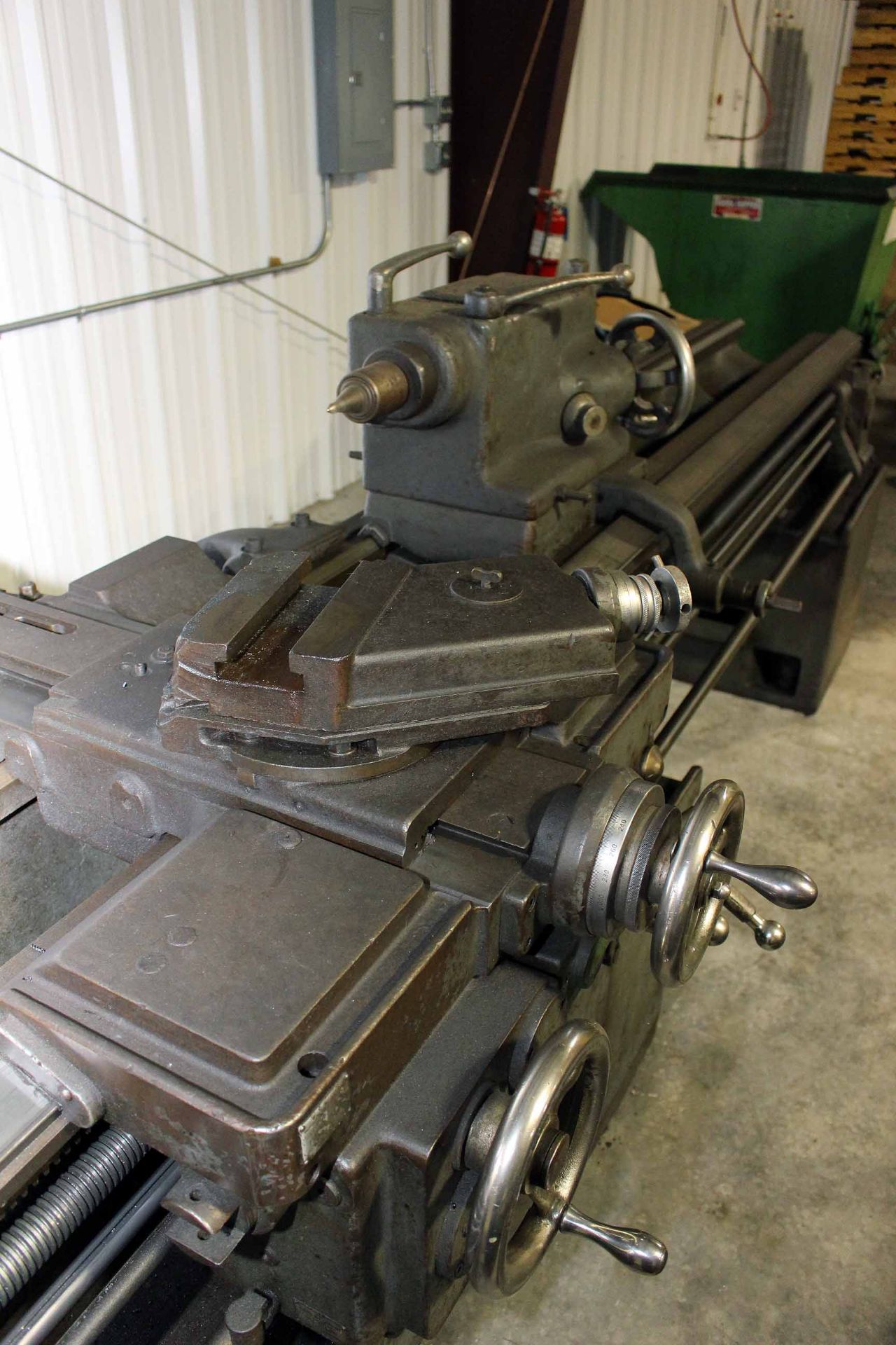 HEAVY DUTY ENGINE LATHE, LEBLOND 16", 18" chuck, 108" dist. btn. centers, taper attach., - Image 4 of 4