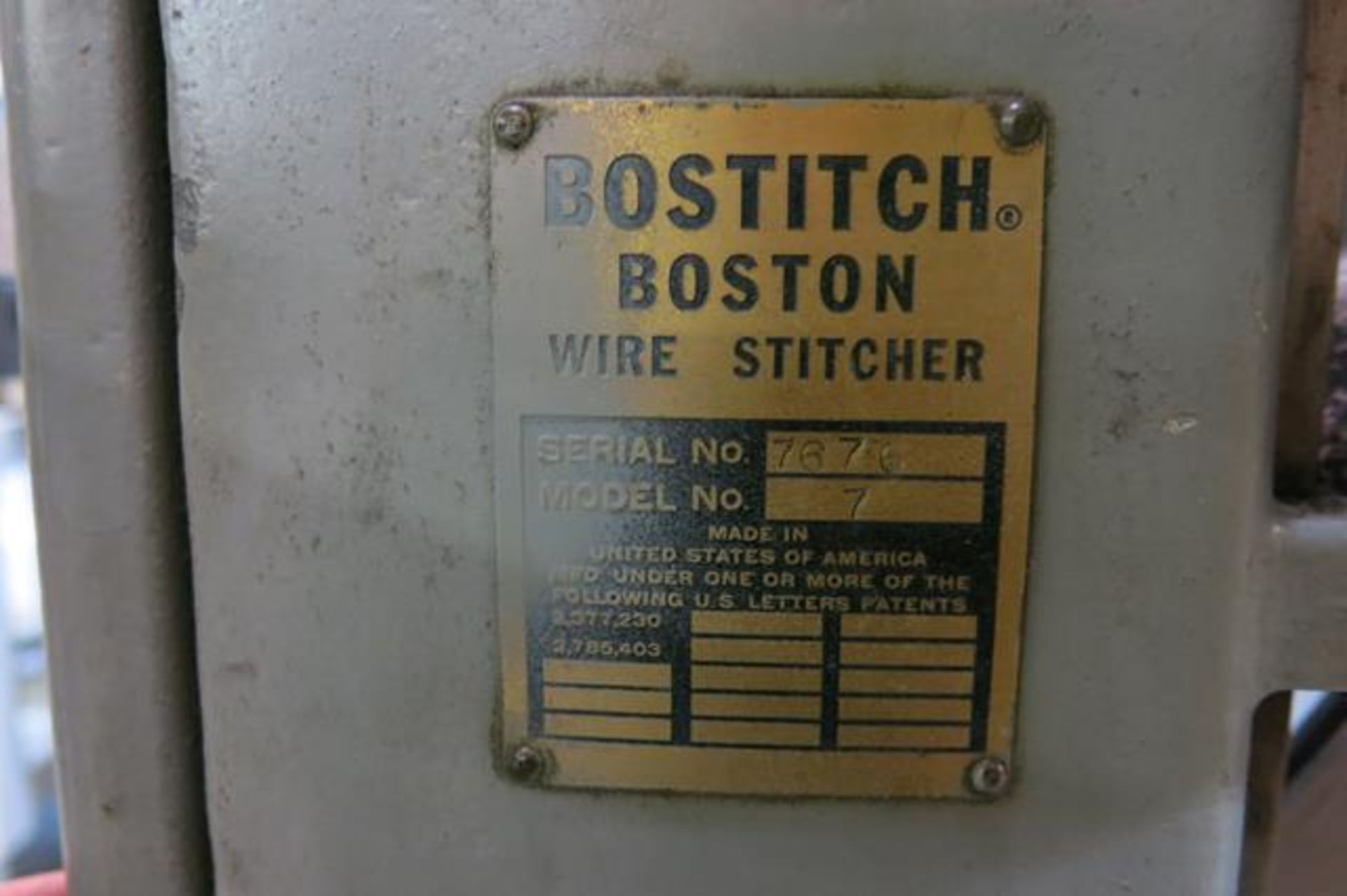 BOSTITCH, 7, WIRE STICHER, S/N 7670 - Image 4 of 4
