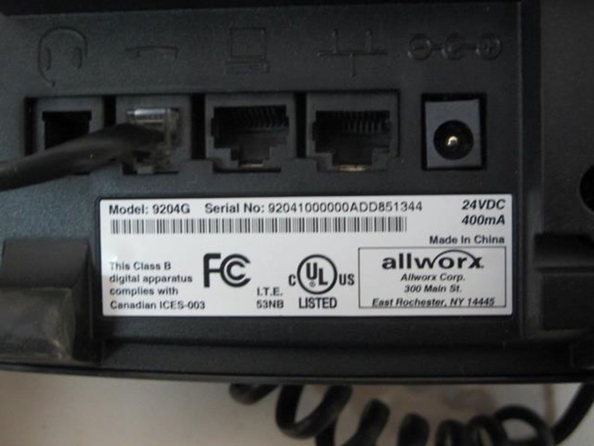 ALLWORX, VOIP PHONE SYSTEM, WITH HANDSET - Image 5 of 5