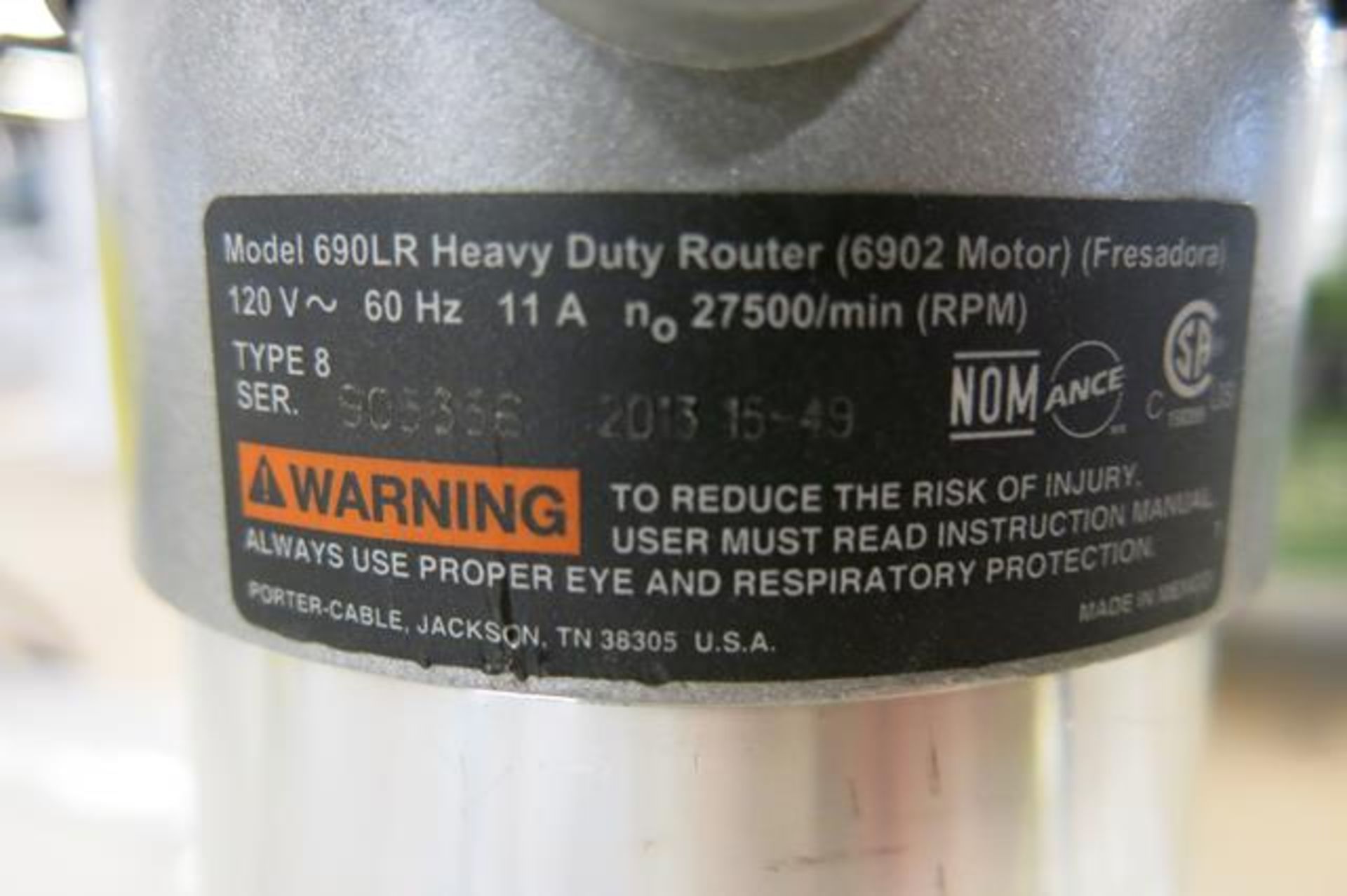 PORTER CABLE, 690LR, HEAVY DUTY ROUTER - Image 2 of 2