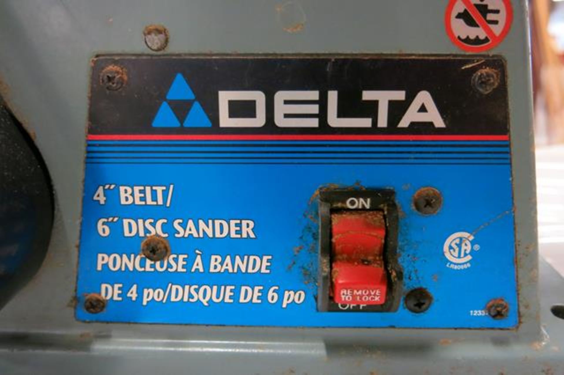 DELTA, 31-460C TYPE 2 , COMBINATION DISC (6") AND BELT SANDER (4") - Image 3 of 4