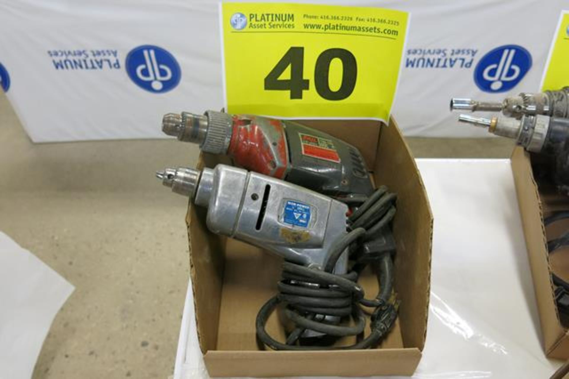 LOT OF (2) ELECTRIC DRILLS