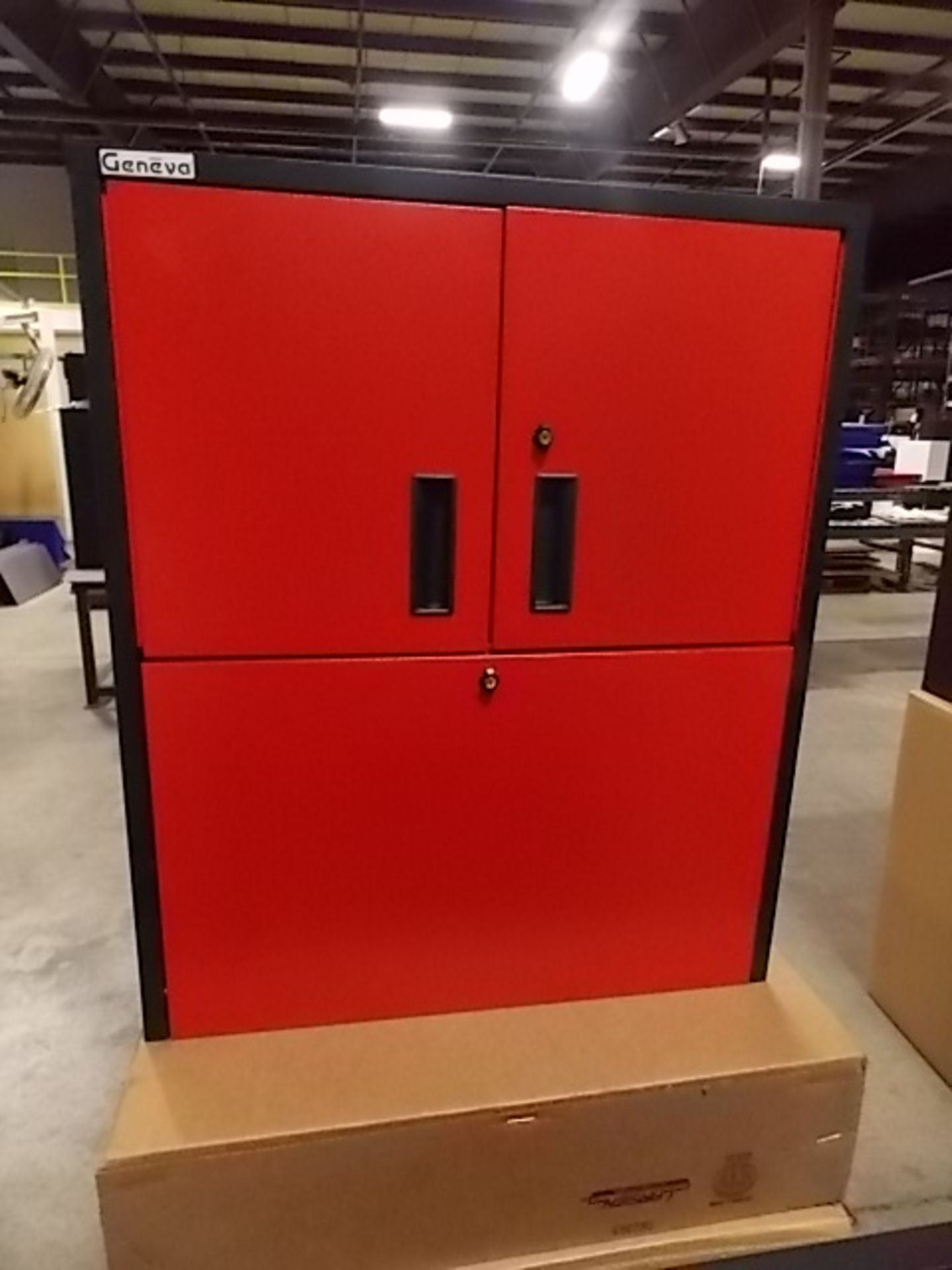 3-Door Service Cabinet, 30 in. x 6 in. x 36 in., Performance Red