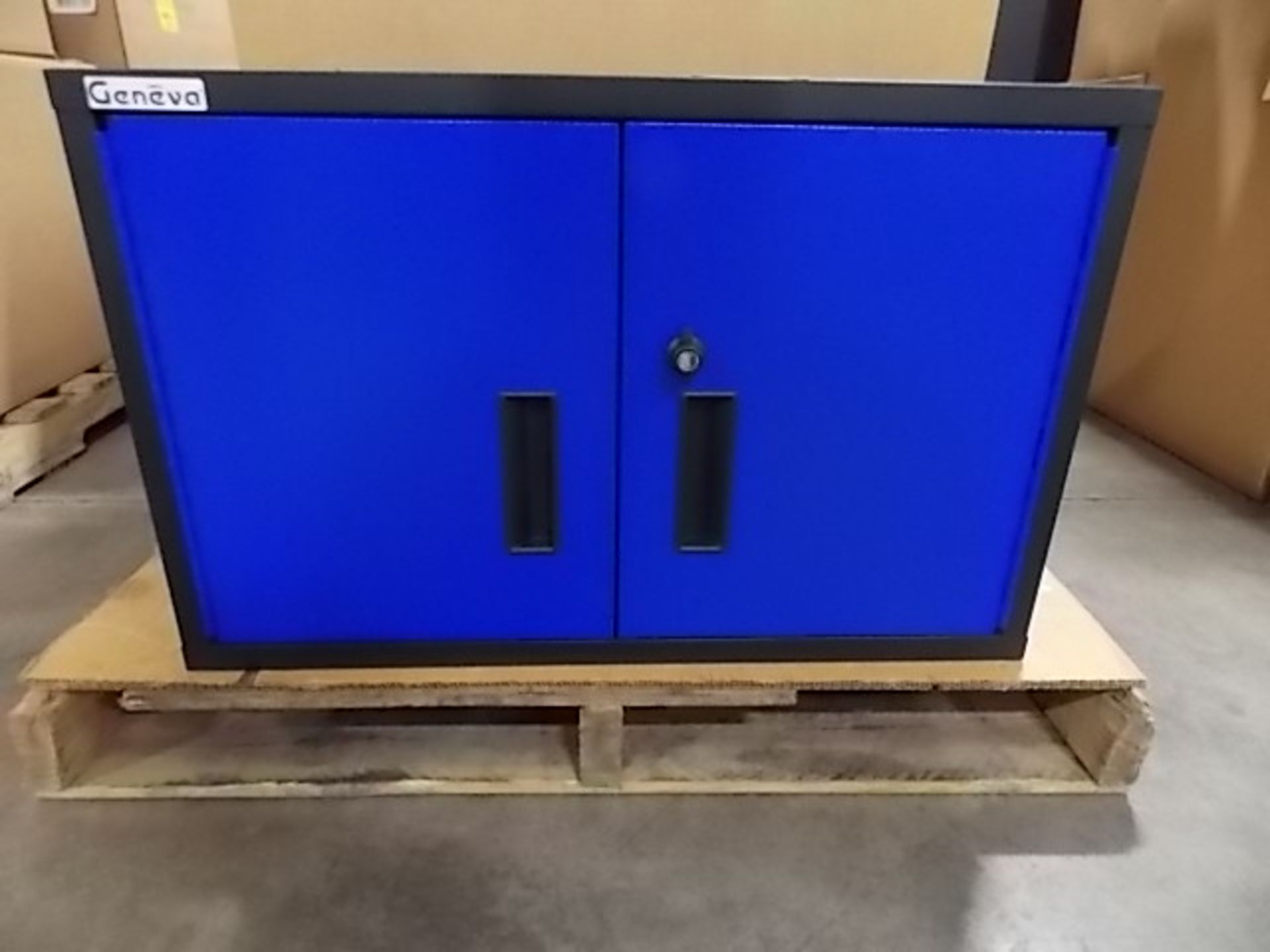 Garage Upper Storage Cabinet, 30 in. x 15 in. x 19 in., Performance Blue