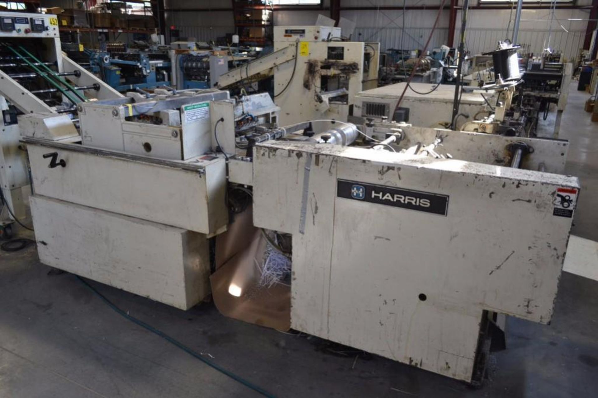 Harris 8-Pocket Saddle Stitcher Model SP750, S/N SP236-7-G, with Cover Feeder, 2-Head Stitcher, 3-Kn - Image 4 of 5