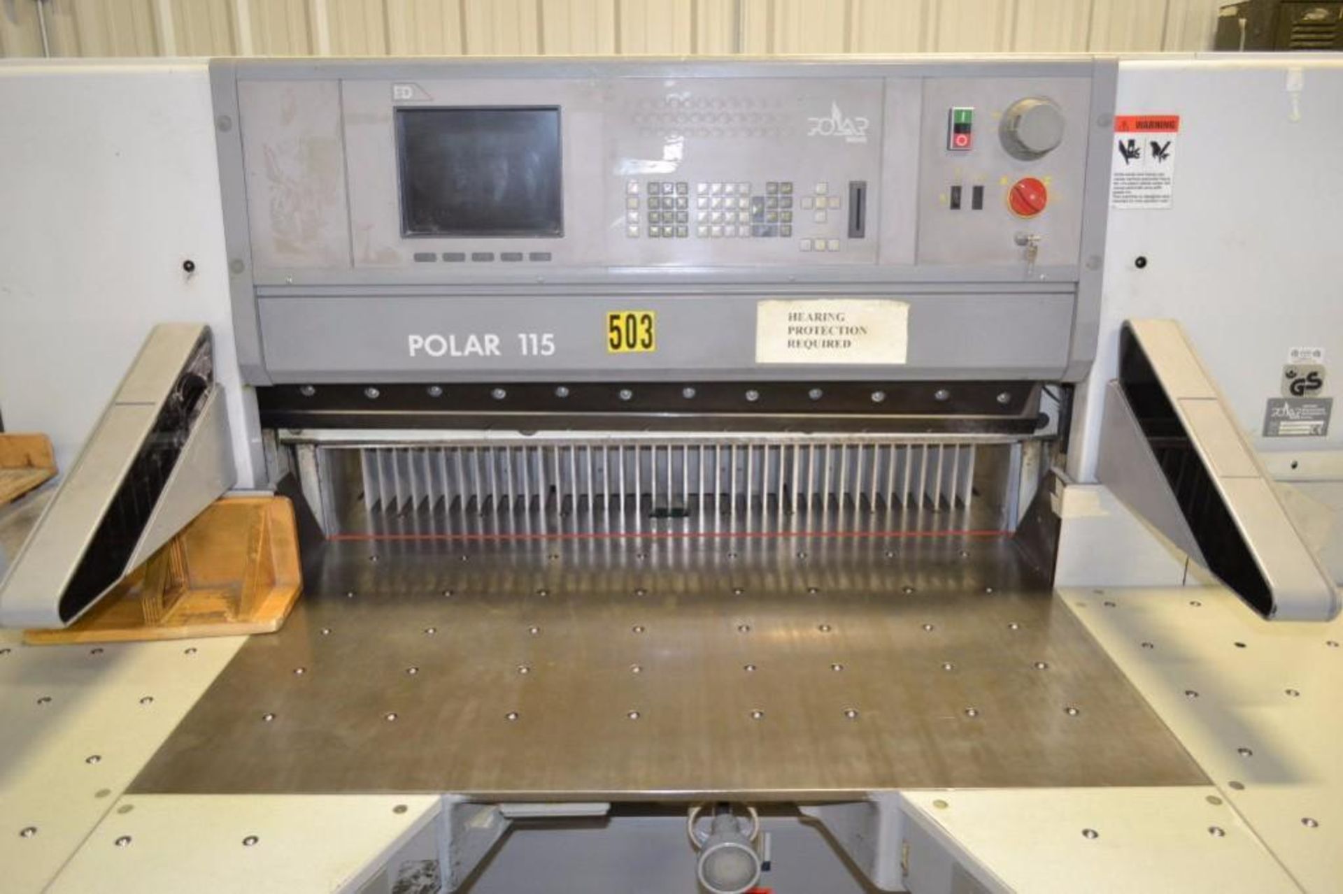 Polar 45 in. Paper Cutter Model 115ED, S/N 6731658 (1997), (3) Air Lift Tables with Fans, Programmab - Image 2 of 5