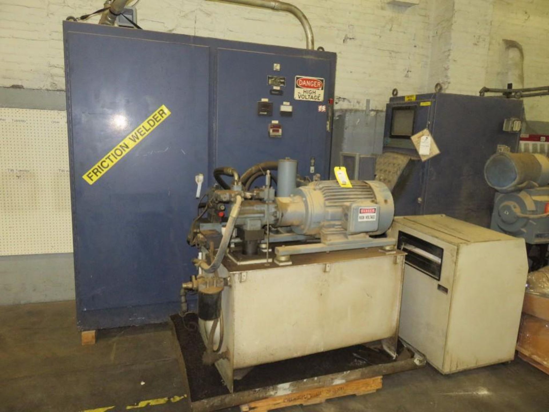 Manufacturing Technology Inertia Welder Model 45T, S/N 45TBXME2965, 375 KVA, 25 HP Hydraulics (disas