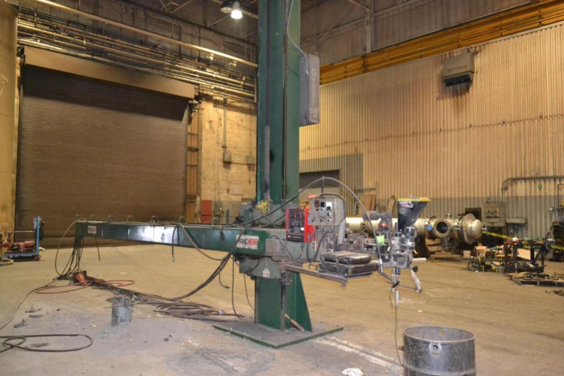 Pandjiris 20 ft. x 20 ft. Welding Manipulator Model 1400-4X20, S/N 800-6519-1, with Lincoln Power Fe