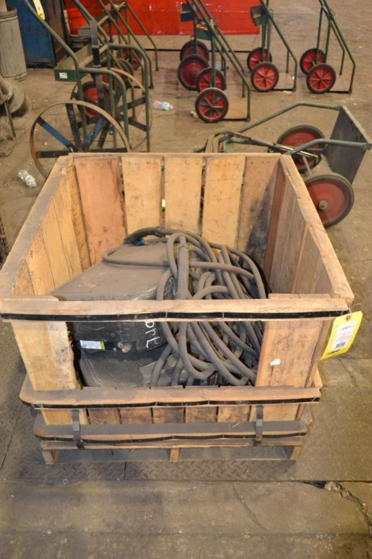 LOT: Crate with Contents of Wire Feeder & MIG Wands