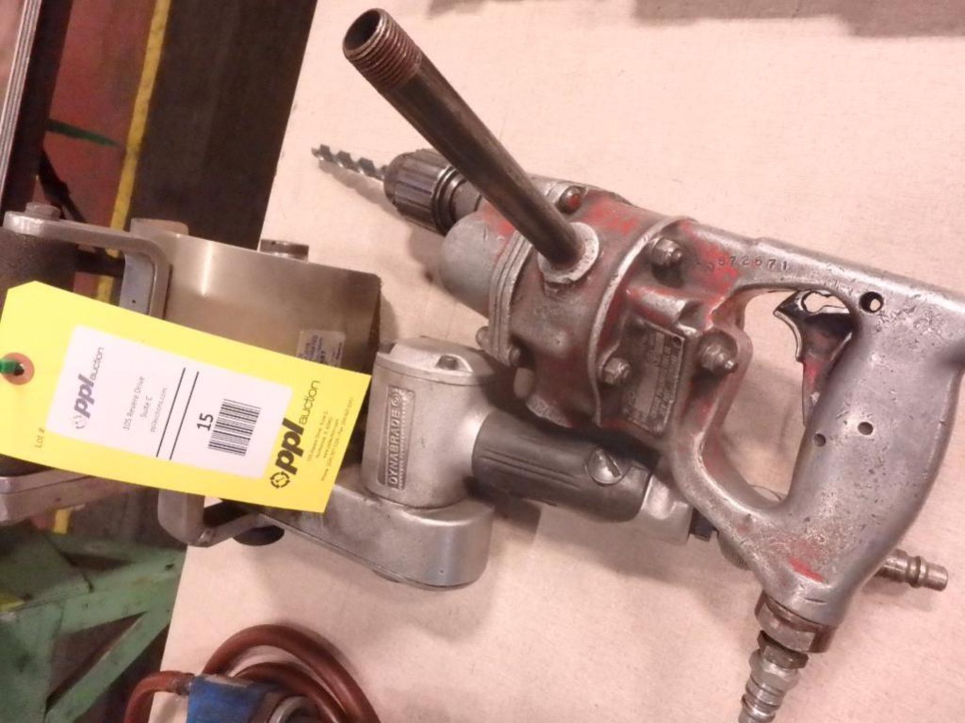 LOT: Dyna Blade 3-1/2 in. Pneumatic Sander, Chicago 1/2 in. Pneumatic Drill