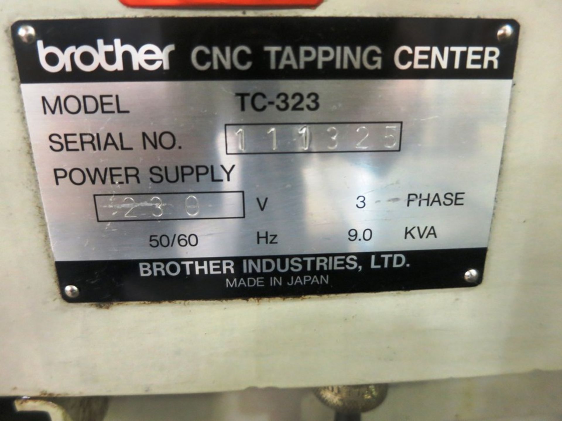 BROTHER TC-323 CNC DRILL AND TAP CENTER, S/N 111325 - Image 6 of 6