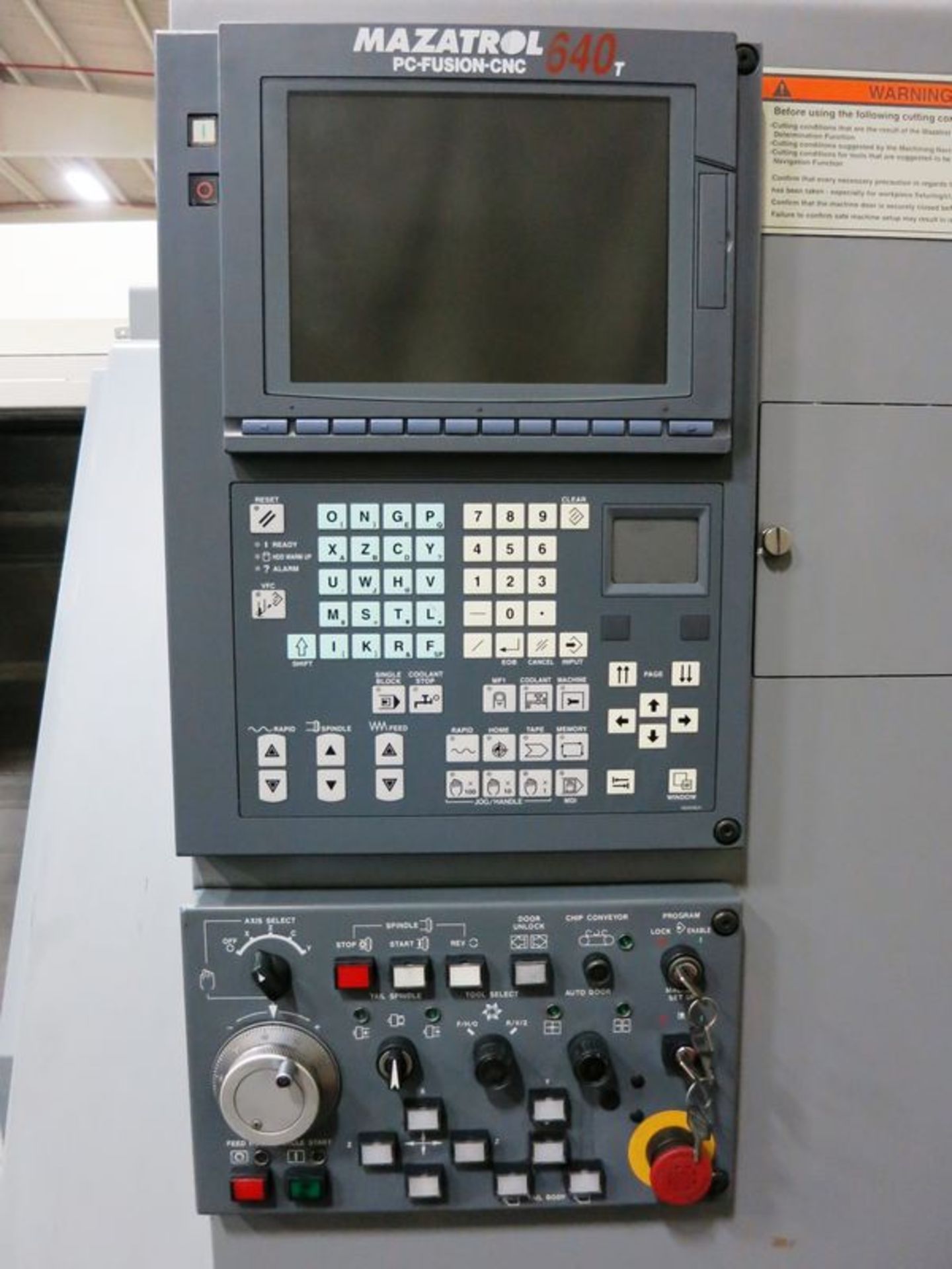 11.81"X39.6"MAZAK SQT 250M CNC 3-AXIS TURNING CENTER LATHE WITH LIVE TOOLING, S/N 165223, NEW 2003 - Image 2 of 16