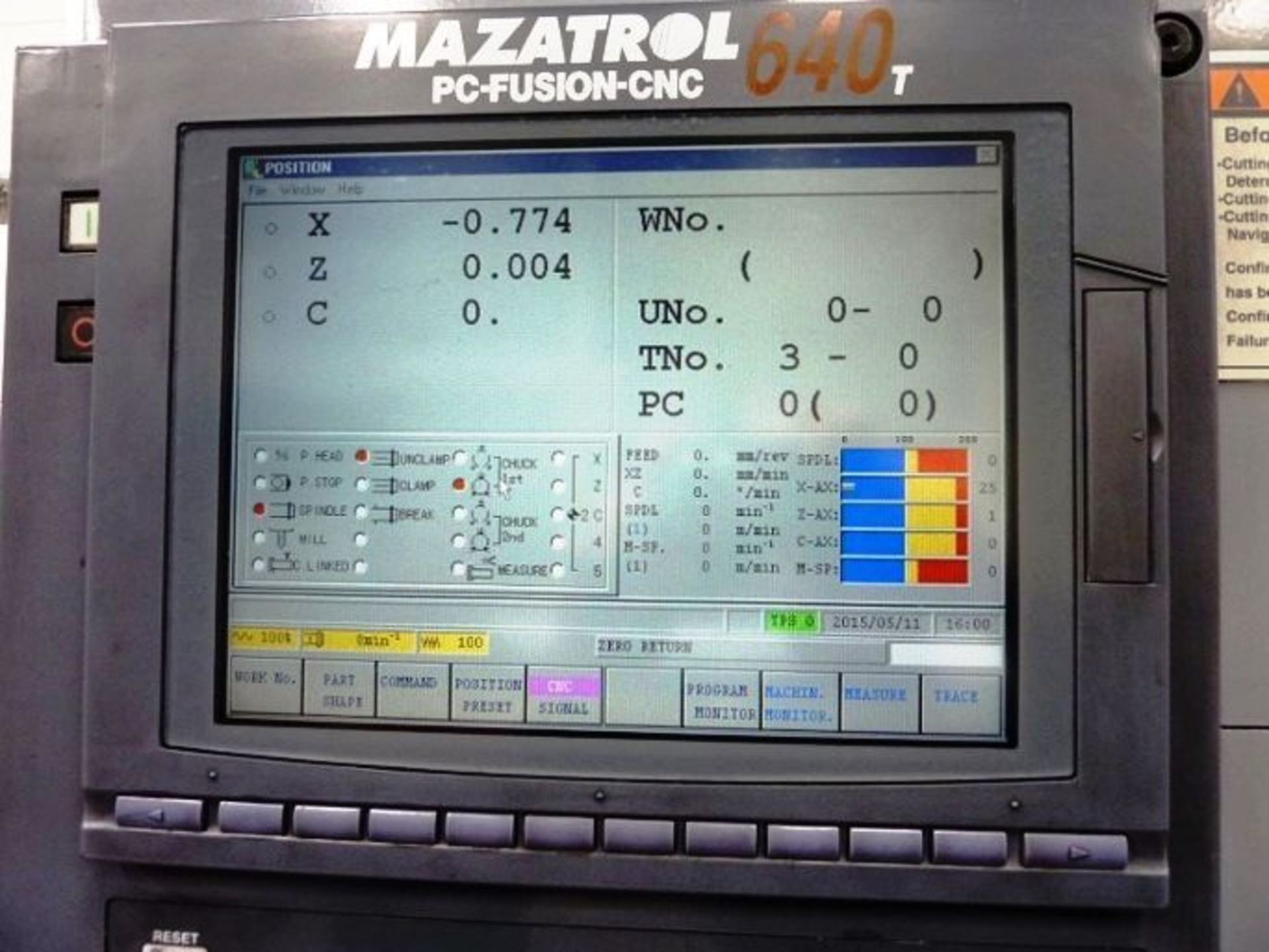 11.81"X39.6"MAZAK SQT 250M CNC 3-AXIS TURNING CENTER LATHE WITH LIVE TOOLING, S/N 165223, NEW 2003 - Image 3 of 16