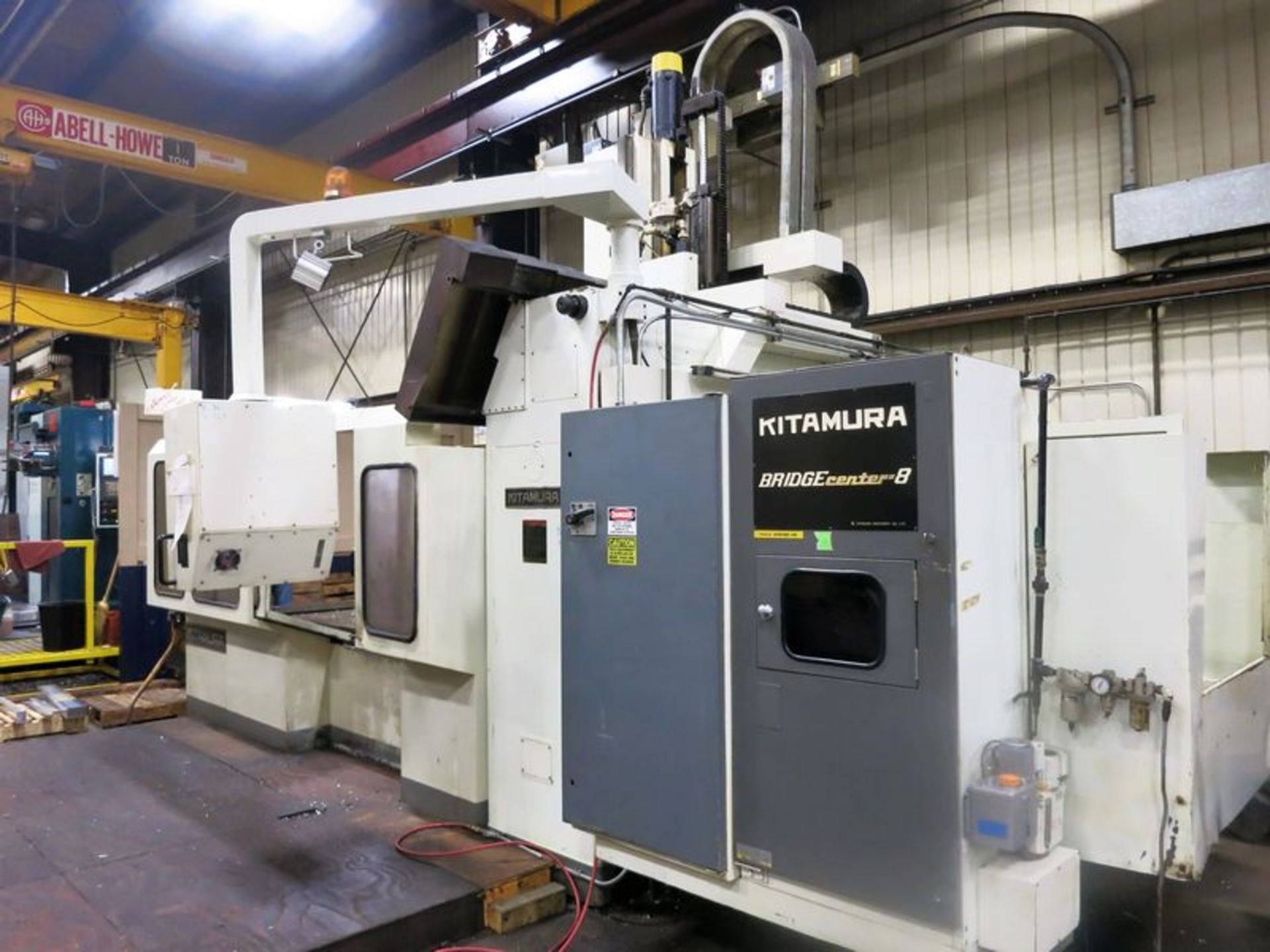 KITAMURA BRIDGECENTER-8 DOUBLE COLUMN BRIDGE TYPE 3-AXIS CNC VERTICAL MACHINING CENTER, S/N 55026,