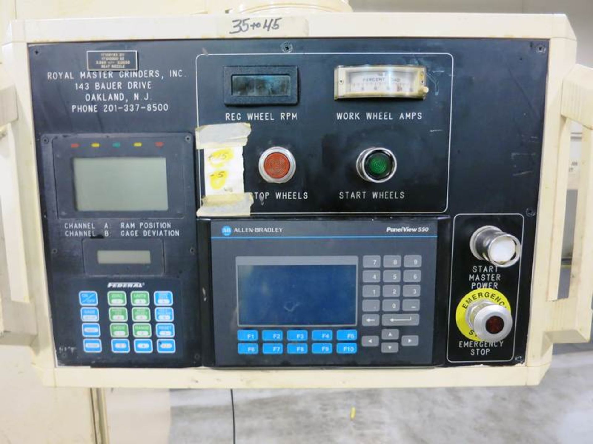 ROYAL MASTER TG-12X4 "HIGH ACCURACY" CENTERLESS GRINDER, S/N 2095, NEW 1996 - Image 2 of 8