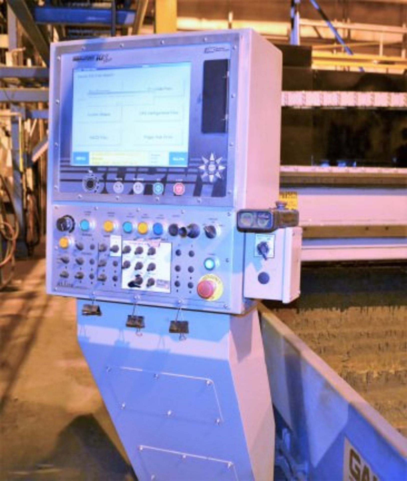 ALLTRA  MG-4500 BRIDGE TYPE  TWIN HEADS  CNC PLASMA- OXY/FUEL CUTTING  SYSTEM  W/ BURNY 10NS  CNC - Image 9 of 16