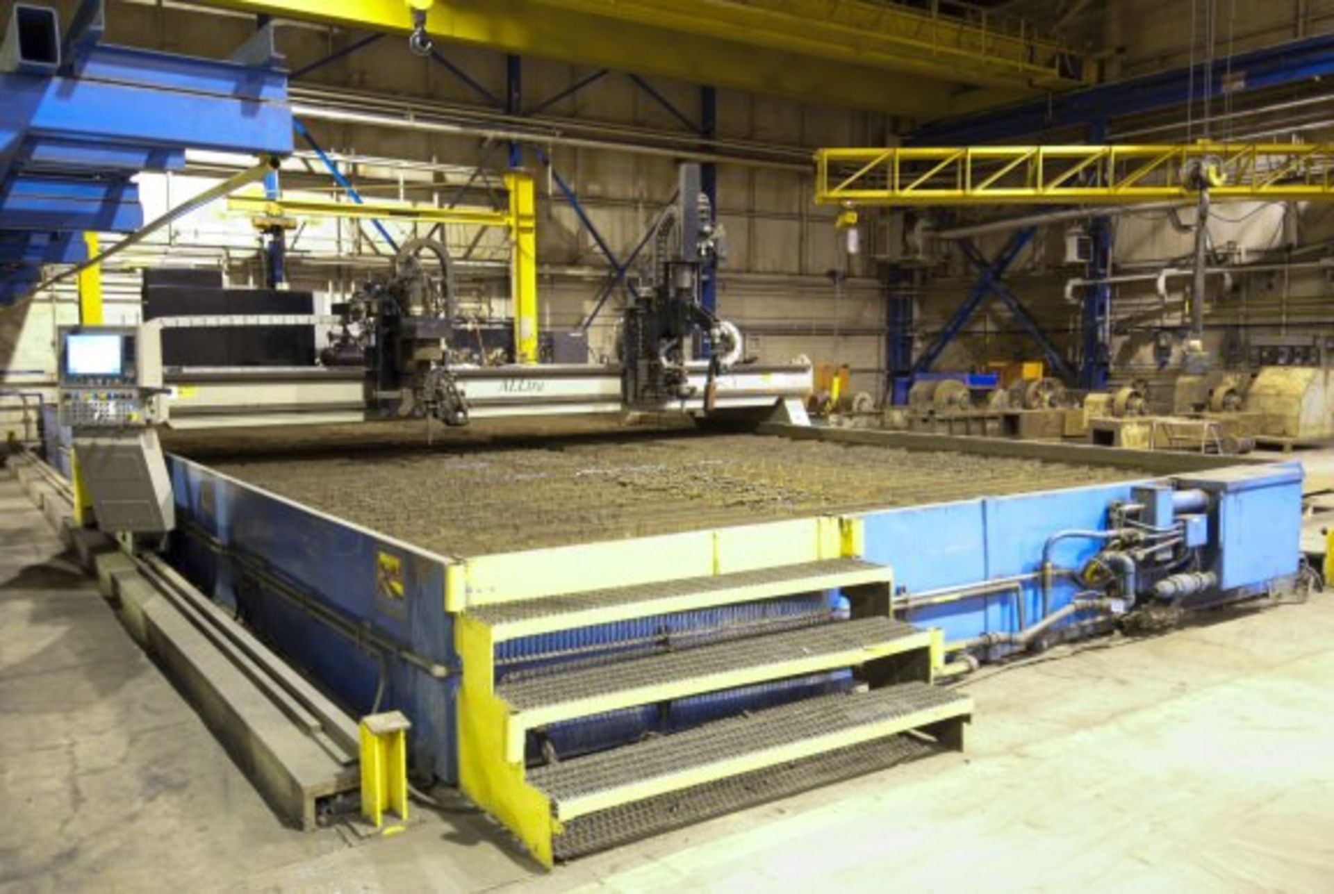 ALLTRA  MG-4500 BRIDGE TYPE  TWIN HEADS  CNC PLASMA- OXY/FUEL CUTTING  SYSTEM  W/ BURNY 10NS  CNC