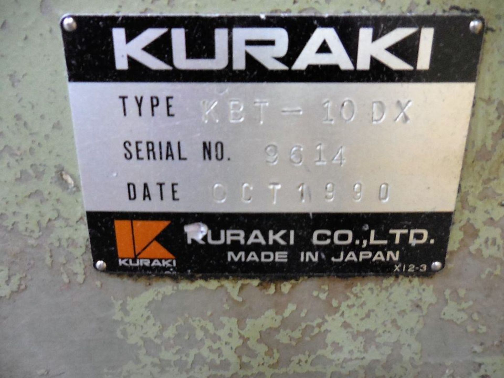 KURAKI KBT-10WDX 4″ CNC TABLE TYPE HORIZONTAL BORING MILL - Image 8 of 8