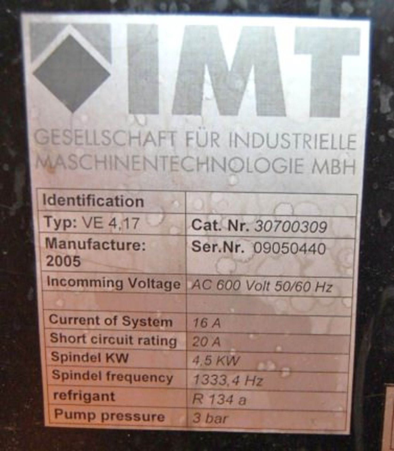 IMT MOLD 40,000 RPM HIGH SPEED SPINDLE WITH INDEPENDENT CONTROL SYSTEM - Image 7 of 8