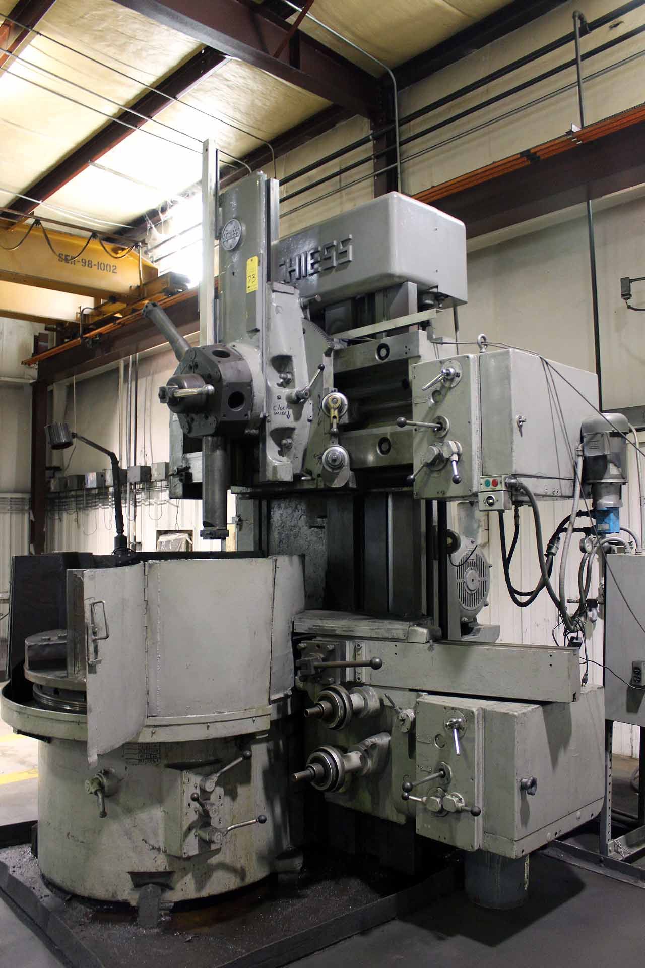 49" SCHIESS MODEL 13ED-125 VERTICAL TURRET LATHE - Image 6 of 6