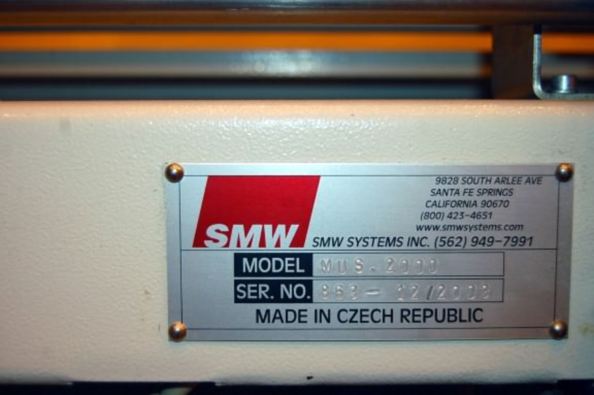 SMW SPACESAVER 2100 MAGAZINE BAR FEED - Image 7 of 7